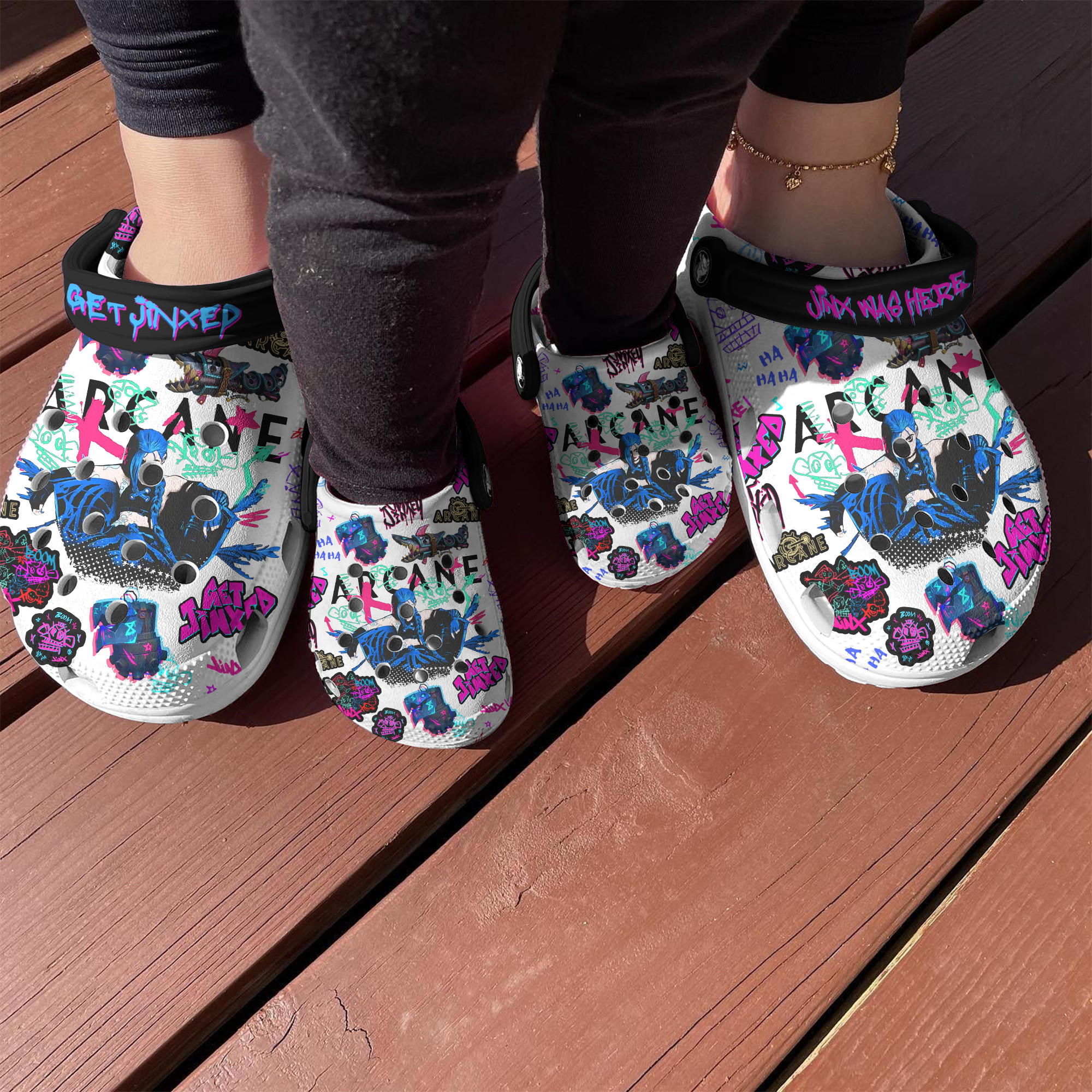 Merchidea Arcane League Of Legends TV Series Crocs Crocband Clogs Shoes Comfortable For Men Women and Kids