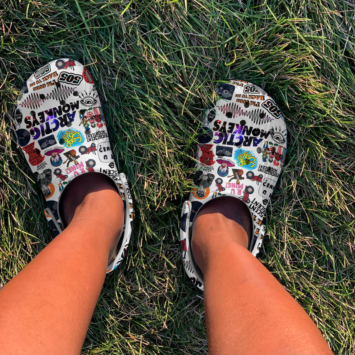Merchidea Arctic Monkeys Band Music Premium Crocs Crocband Clogs Shoes Comfortable For Men Women and Kids