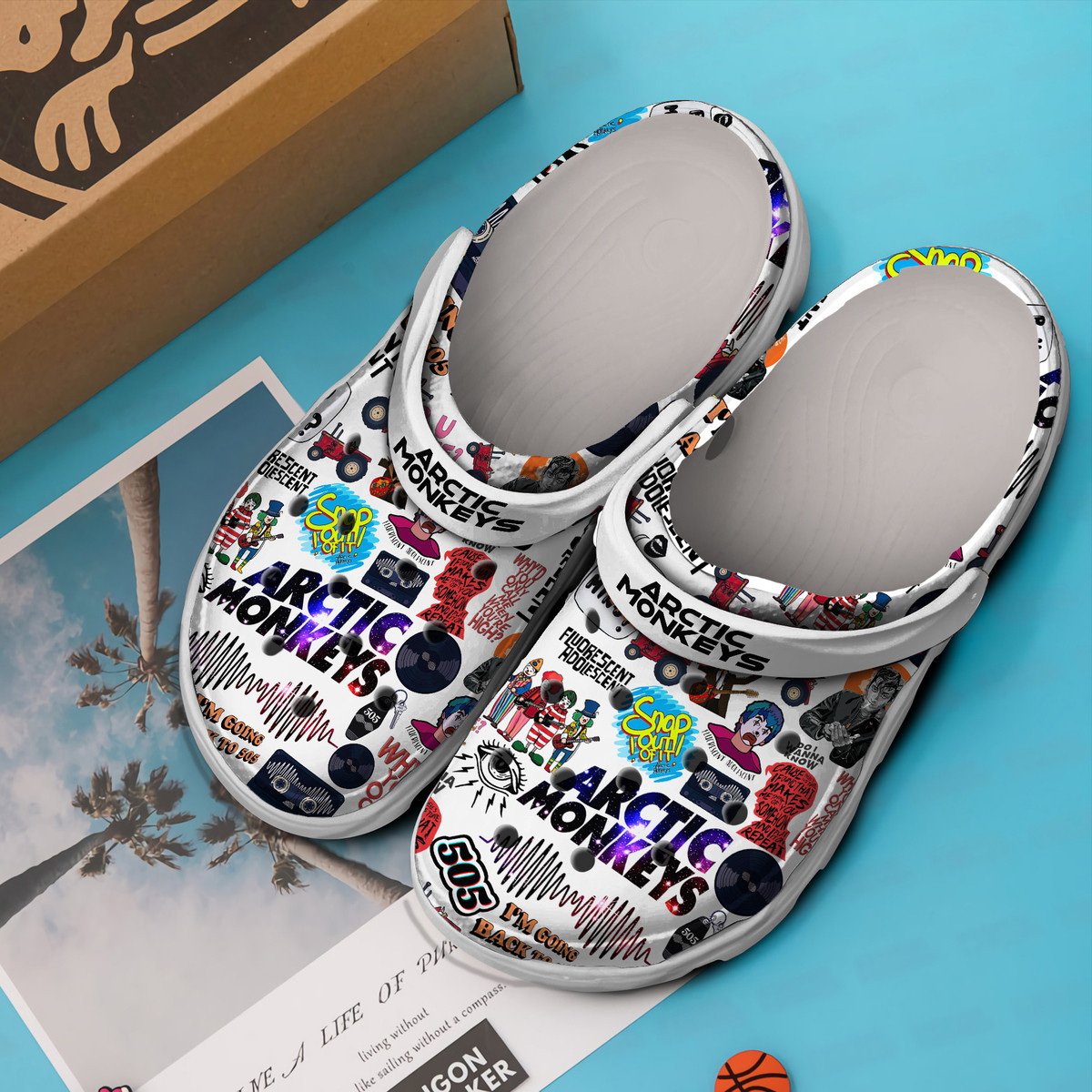 Merchidea Arctic Monkeys Band Music Premium Crocs Crocband Clogs Shoes Comfortable For Men Women and Kids