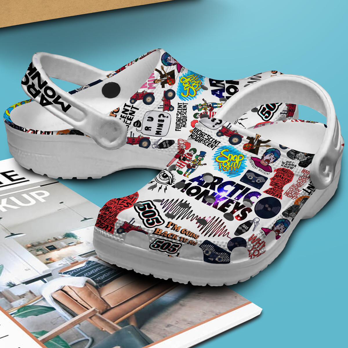 Merchidea Arctic Monkeys Band Music Premium Crocs Crocband Clogs Shoes Comfortable For Men Women and Kids