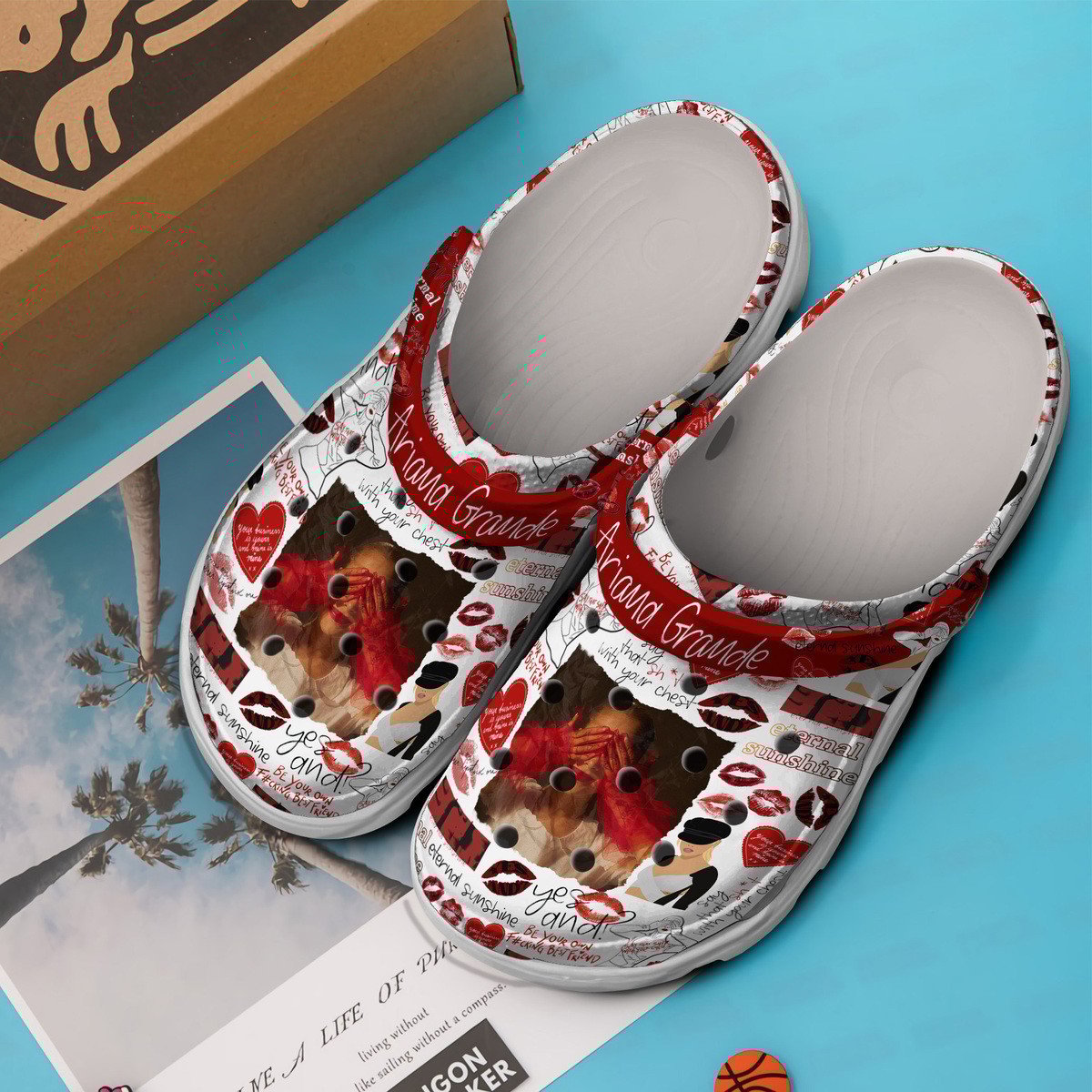 Merchidea Ariana Grande Music Crocs Crocband Clogs Shoes Comfortable For Men Women and Kids