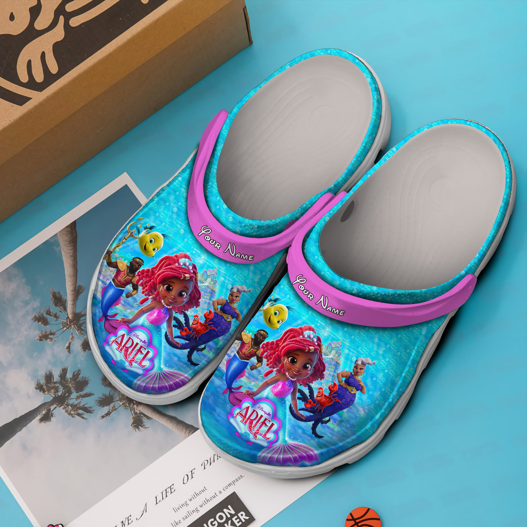 Merchidea Ariel Movie Crocs Crocband Clogs Shoes Comfortable For Men Women and Kids