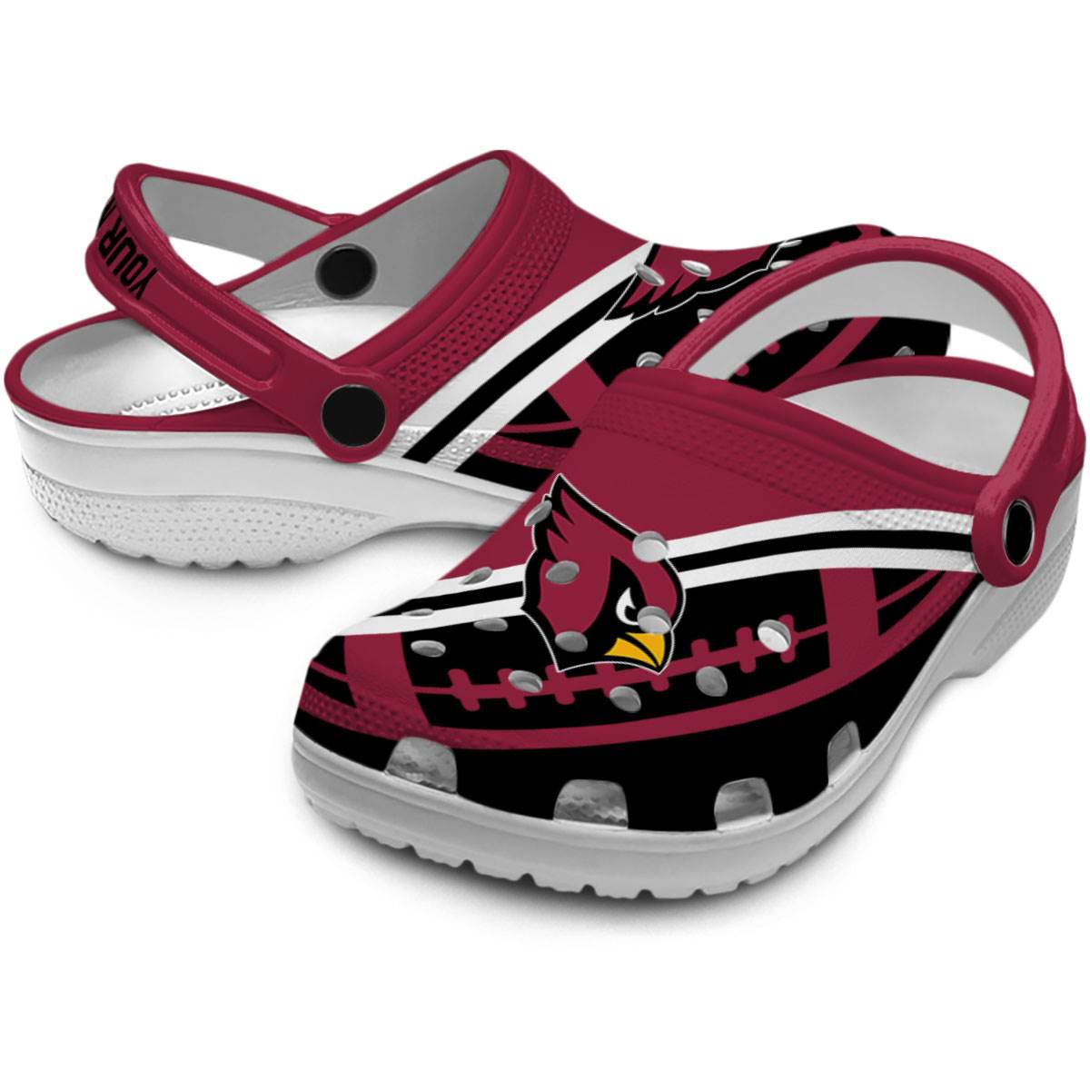 Merchidea Arizona Cardinals NFL Sport Crocs Crocband Clogs Shoes Comfortable For Men Women and Kids