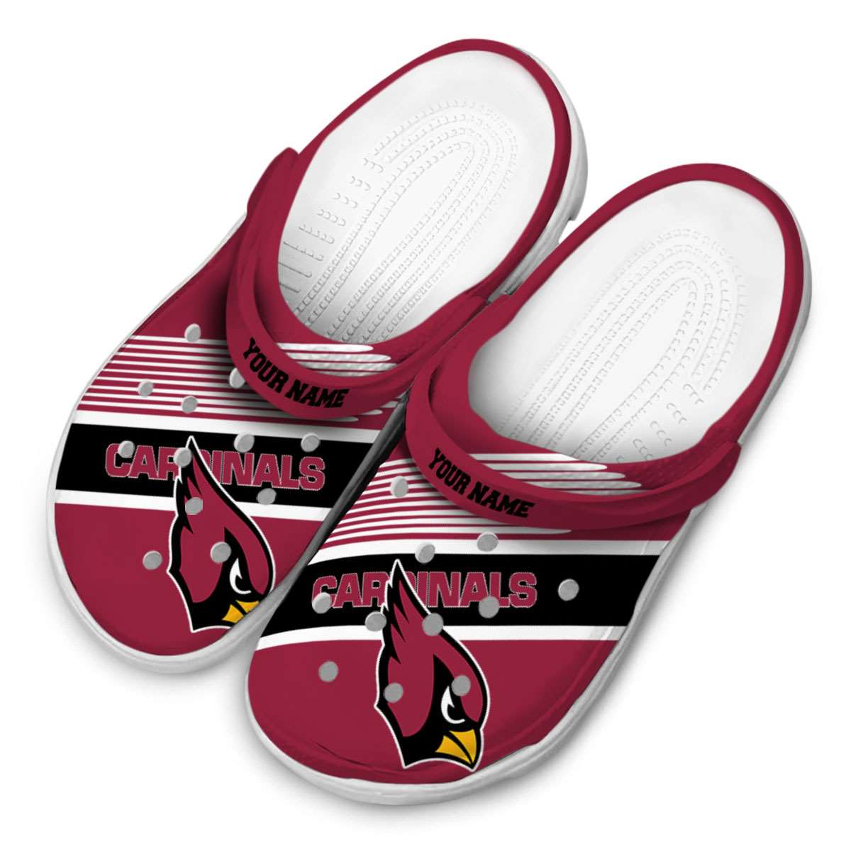 Merchidea Arizona Cardinals NFL Sport Crocs Crocband Clogs Shoes Comfortable For Men Women and Kids