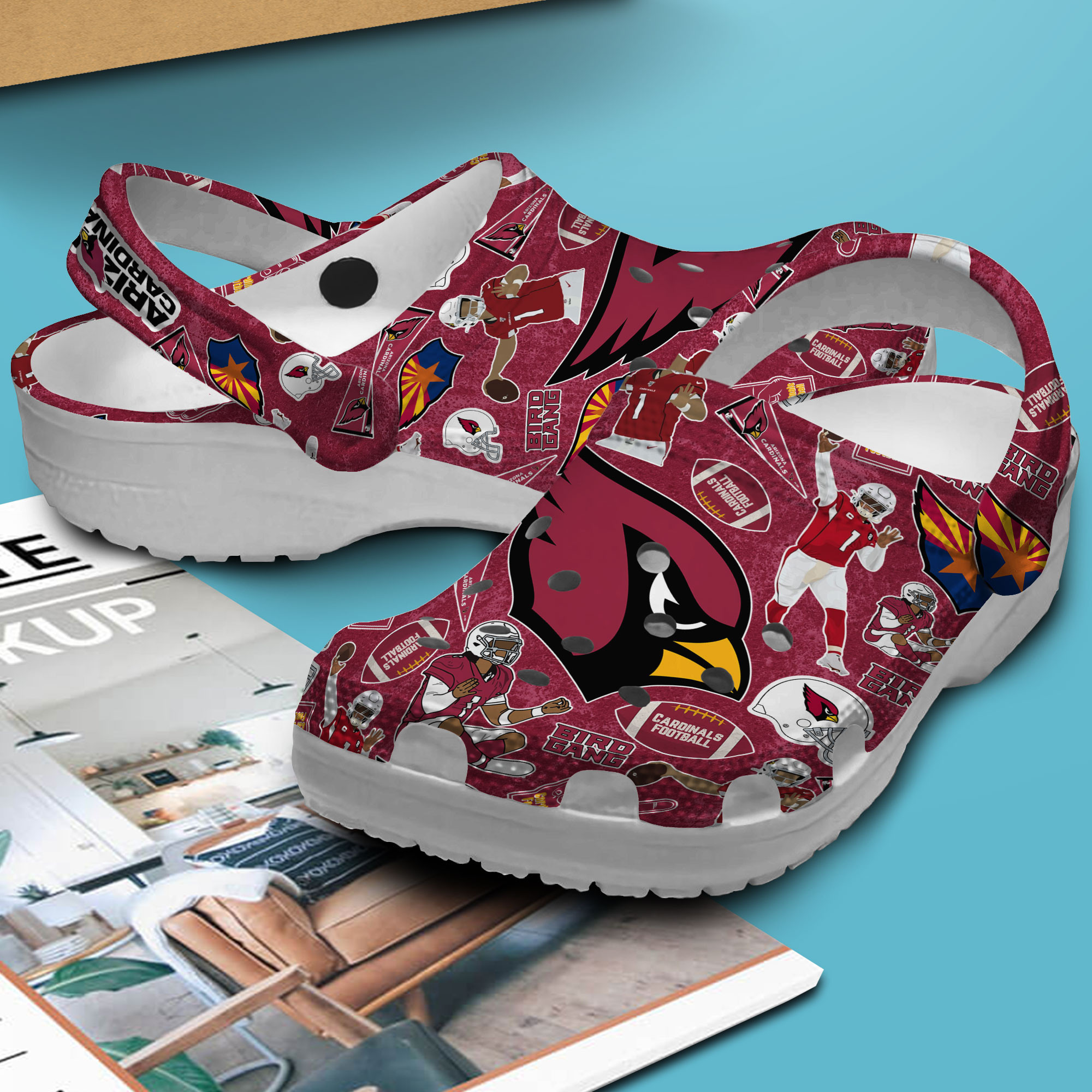 Merchidea Arizona Cardinals NFL Sport Crocs Crocband Clogs Shoes Comfortable For Men Women and Kids