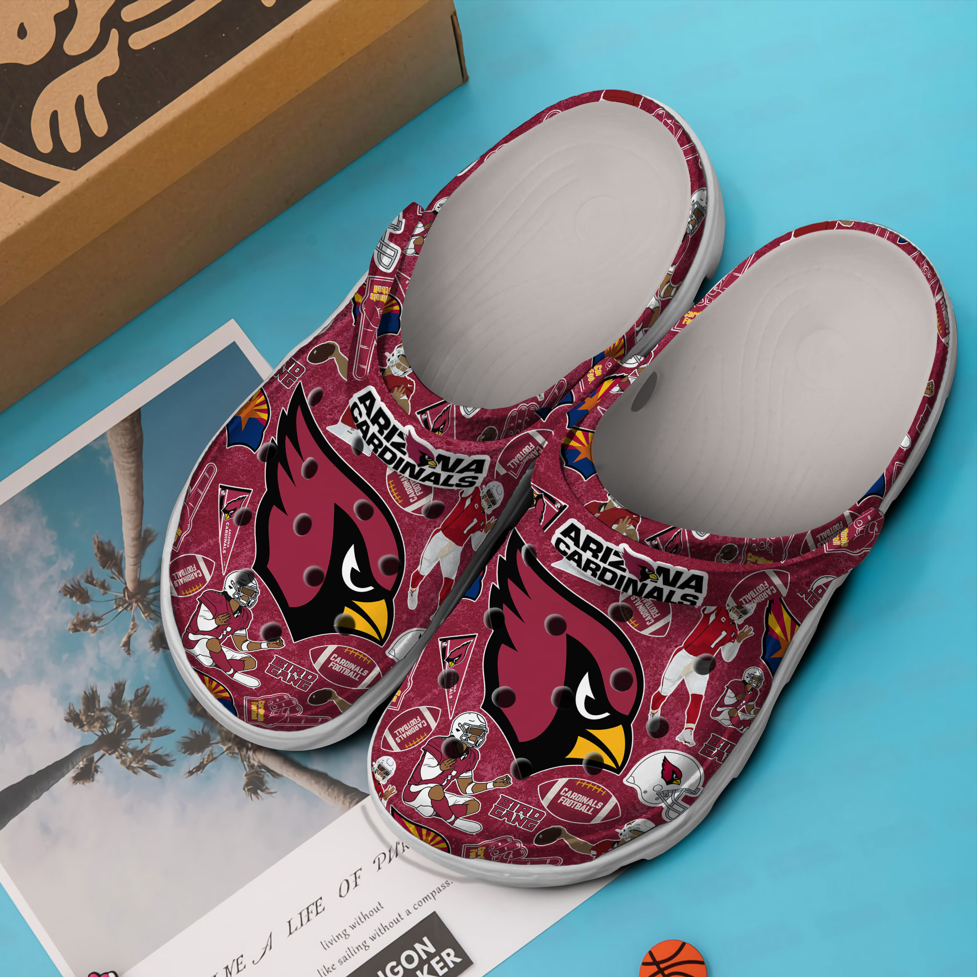 Merchidea Arizona Cardinals NFL Sport Crocs Crocband Clogs Shoes Comfortable For Men Women and Kids