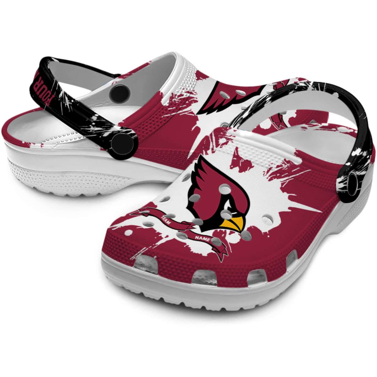 Merchidea Arizona Cardinals NFL Sport Crocs Crocband Clogs Shoes Comfortable For Men Women and Kids