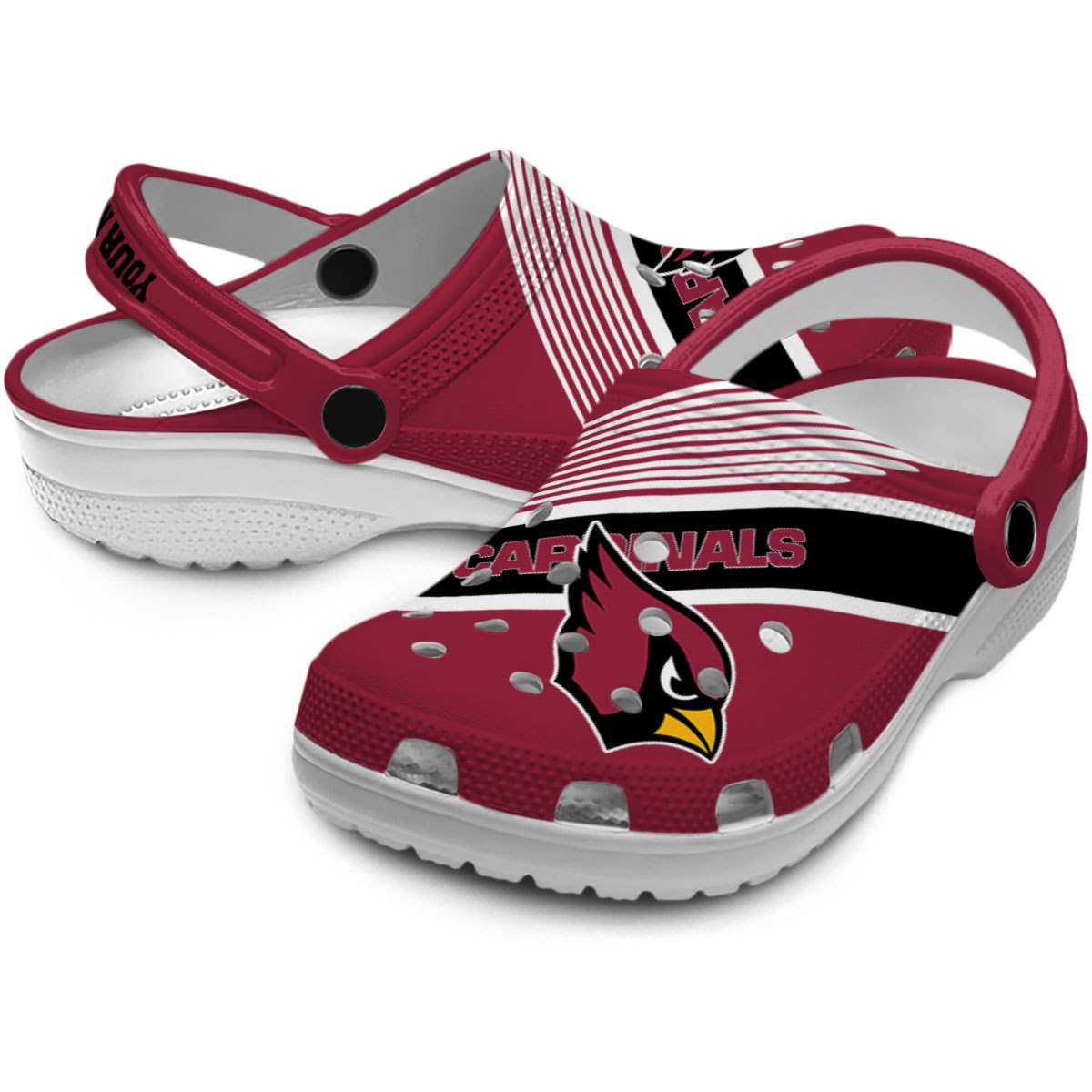 Merchidea Arizona Cardinals NFL Sport Crocs Crocband Clogs Shoes Comfortable For Men Women and Kids