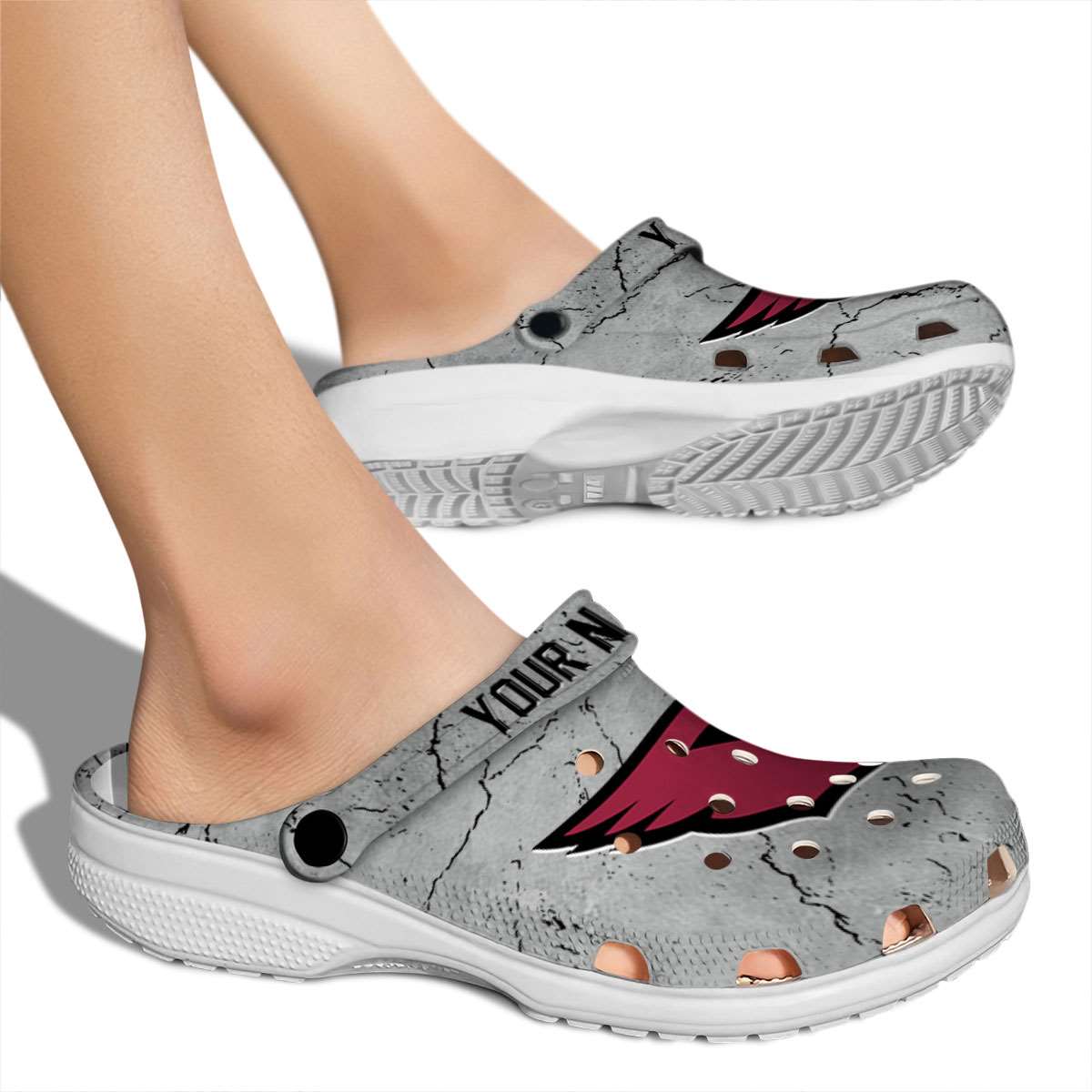 Merchidea Arizona Cardinals NFL Sport Crocs Crocband Clogs Shoes Comfortable For Men Women and Kids