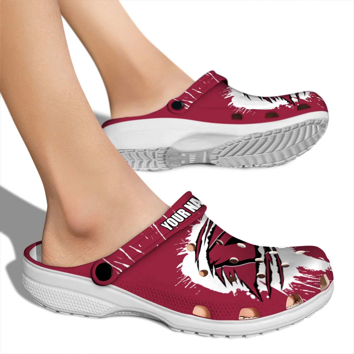 Merchidea Arizona Cardinals NFL Sport Crocs Crocband Clogs Shoes Comfortable For Men Women and Kids