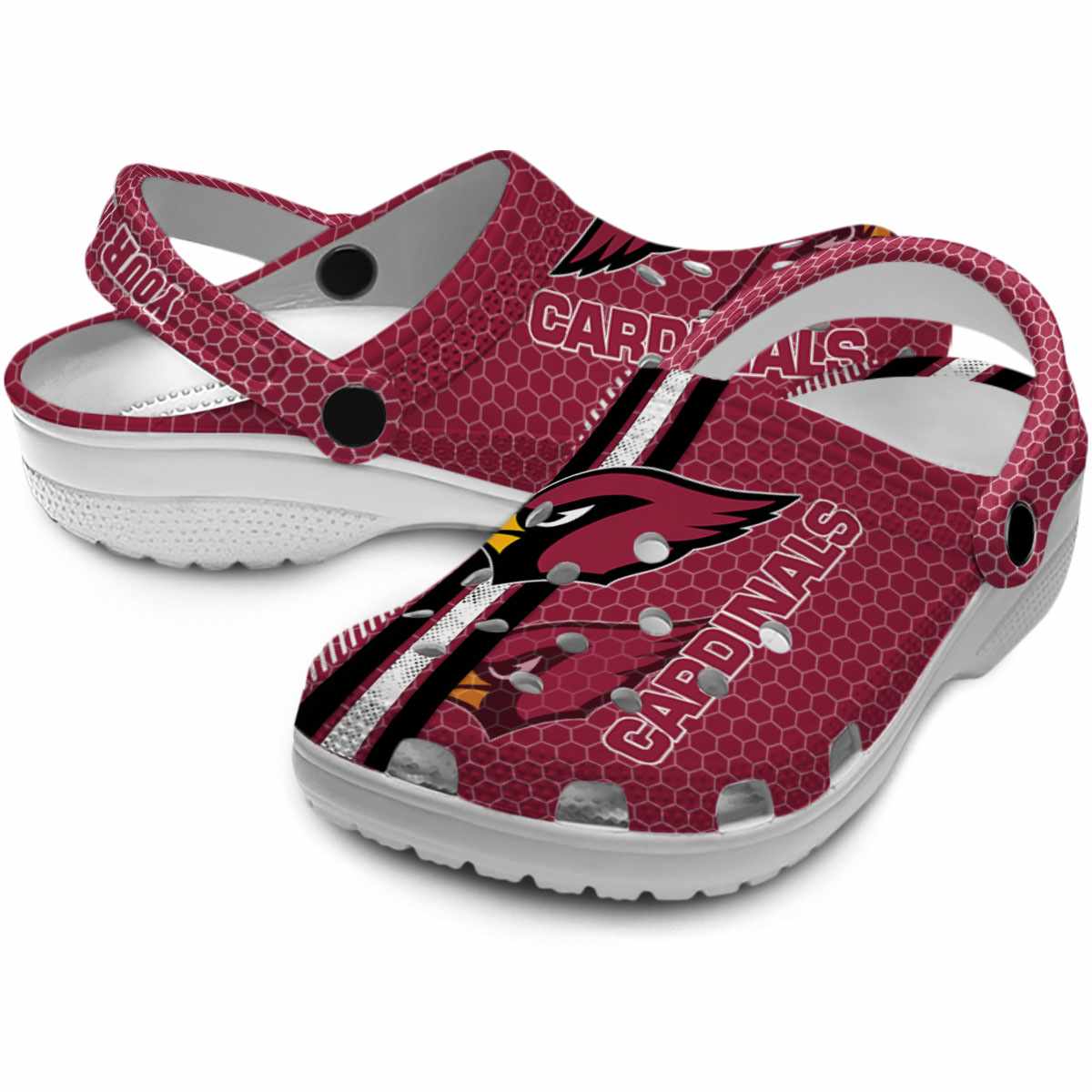 Merchidea Arizona Cardinals NFL Sport Crocs Crocband Clogs Shoes Comfortable For Men Women and Kids
