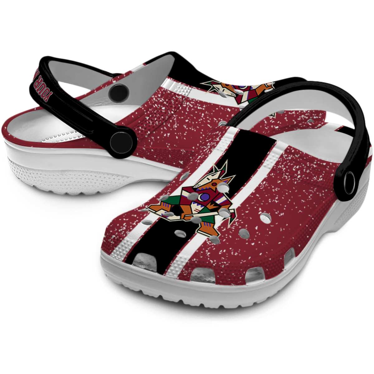 Merchidea Arizona Coyotes NHL Sport Crocs Crocband Clogs Shoes Comfortable For Men Women and Kids