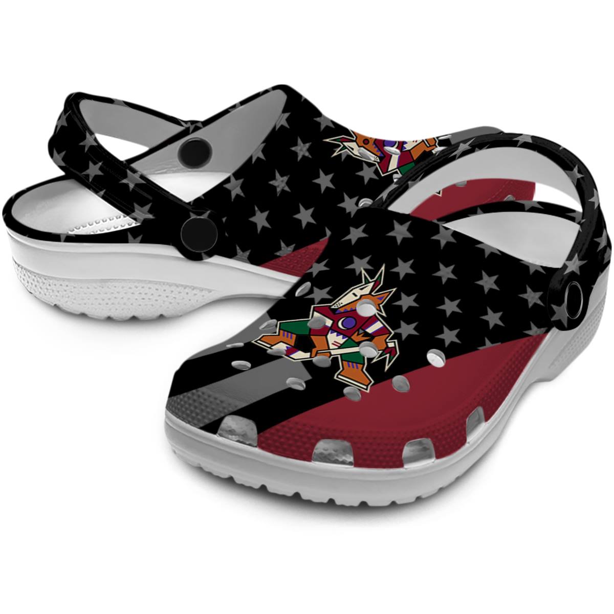Merchidea Arizona Coyotes NHL Sport Crocs Crocband Clogs Shoes Comfortable For Men Women and Kids