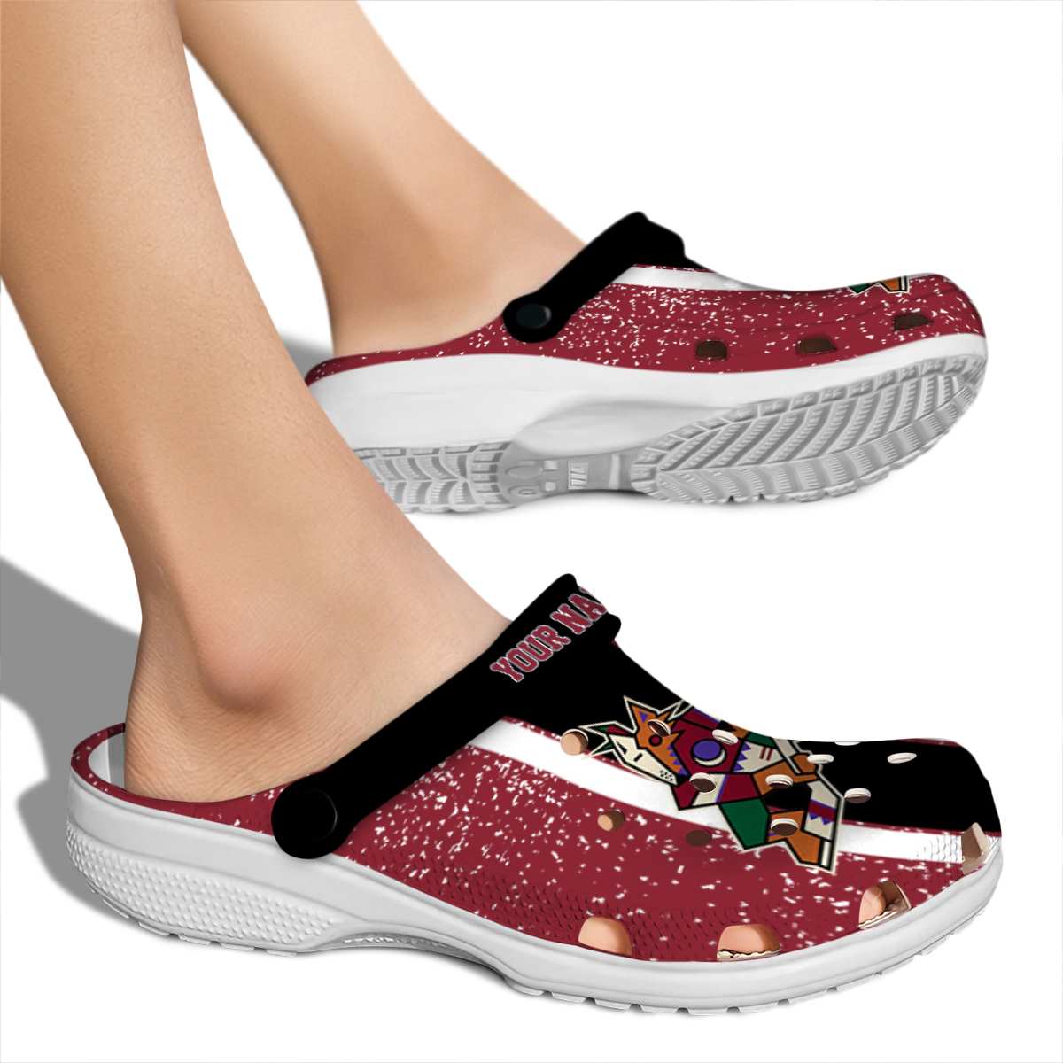 Merchidea Arizona Coyotes NHL Sport Crocs Crocband Clogs Shoes Comfortable For Men Women and Kids