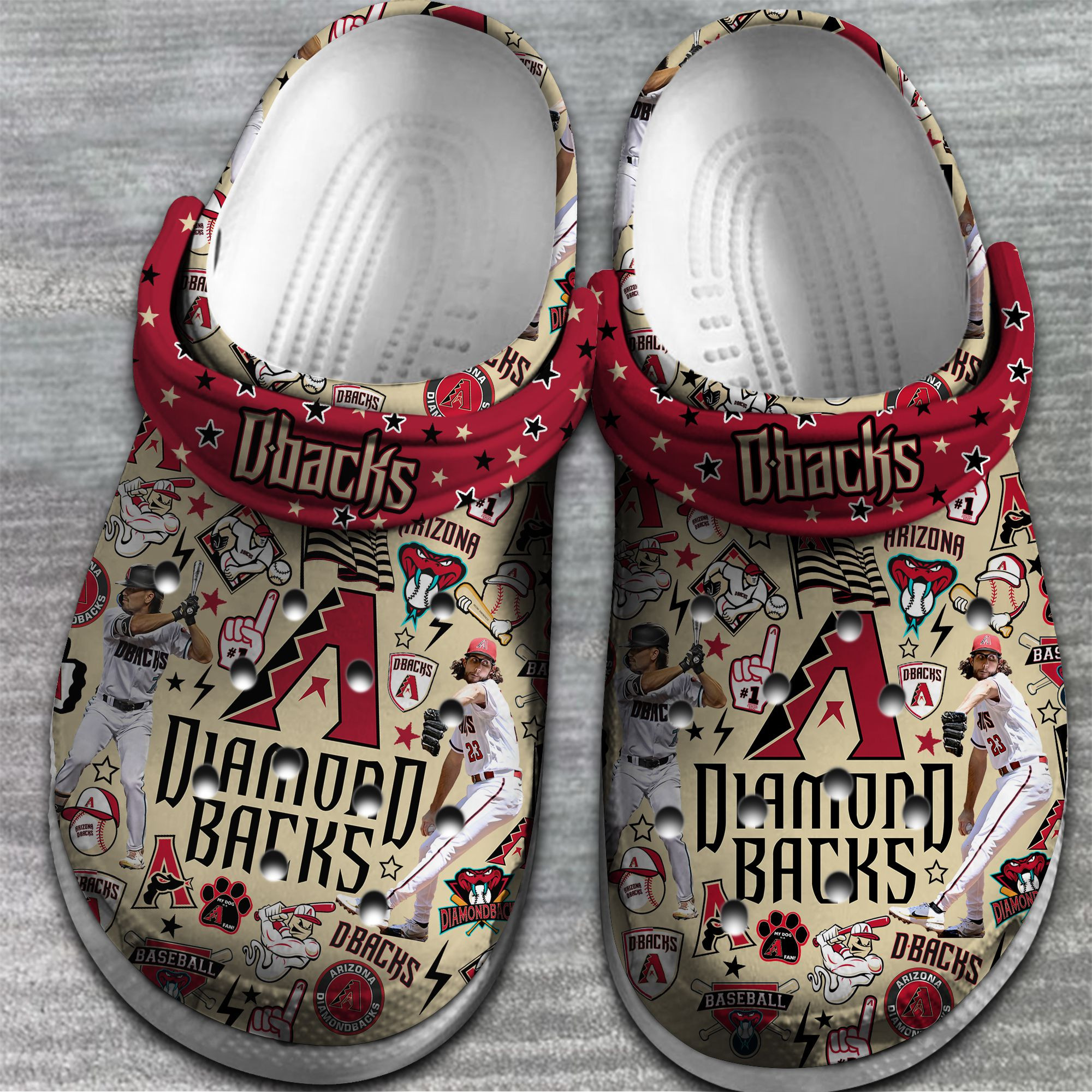 Merchidea Arizona Diamondbacks MLB Sport Crocs Crocband Clogs Shoes Comfortable For Men Women and Kids