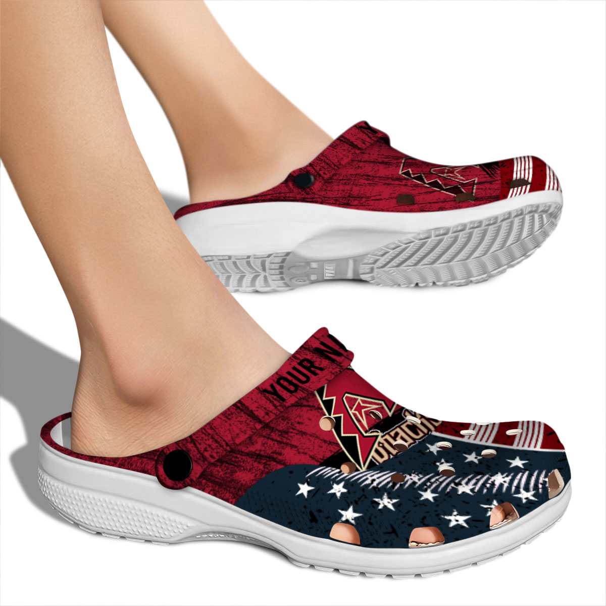 Merchidea Arizona Diamondbacks MLB Sport Crocs Crocband Clogs Shoes Comfortable For Men Women and Kids