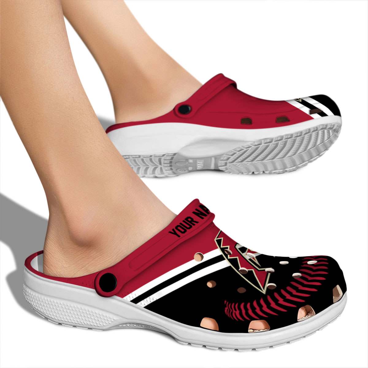 Merchidea Arizona Diamondbacks MLB Sport Crocs Crocband Clogs Shoes Comfortable For Men Women and Kids
