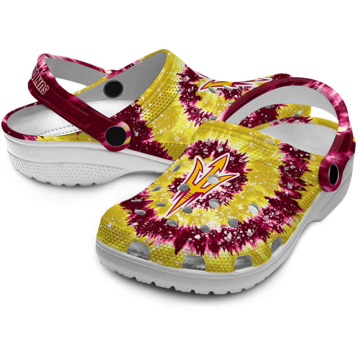 Merchidea Arizona State Sun Devils NCAA Sport Crocs Crocband Clogs Shoes Comfortable For Men Women and Kids