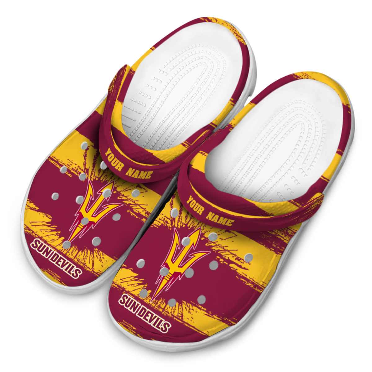 Merchidea Arizona State Sun Devils NCAA Sport Crocs Crocband Clogs Shoes Comfortable For Men Women and Kids