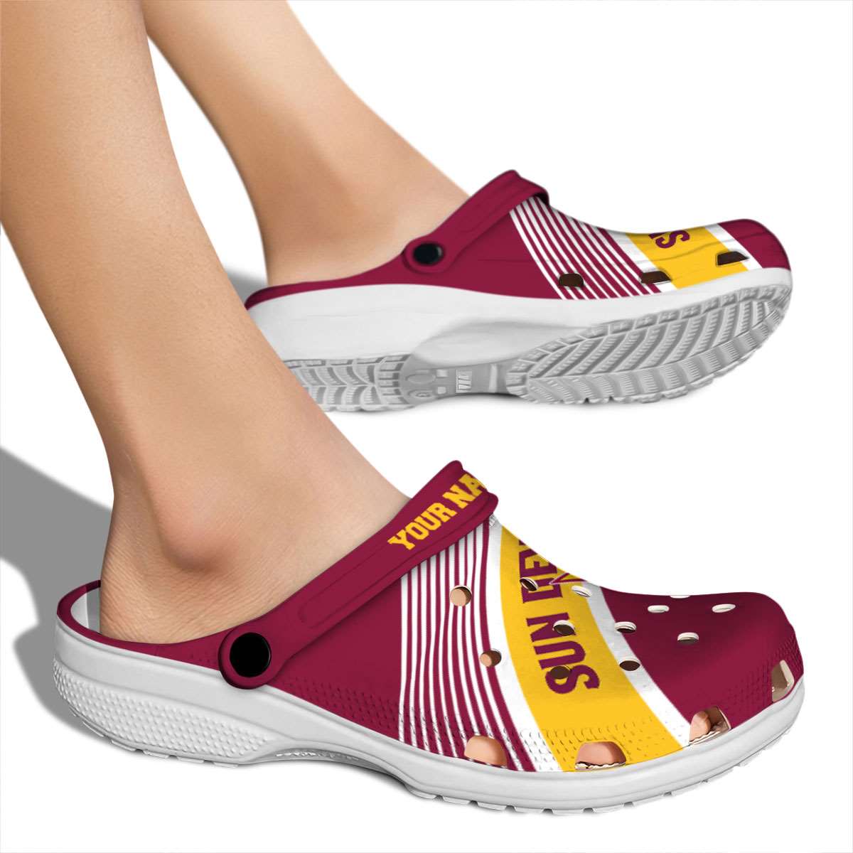 Merchidea Arizona State Sun Devils NCAA Sport Crocs Crocband Clogs Shoes Comfortable For Men Women and Kids
