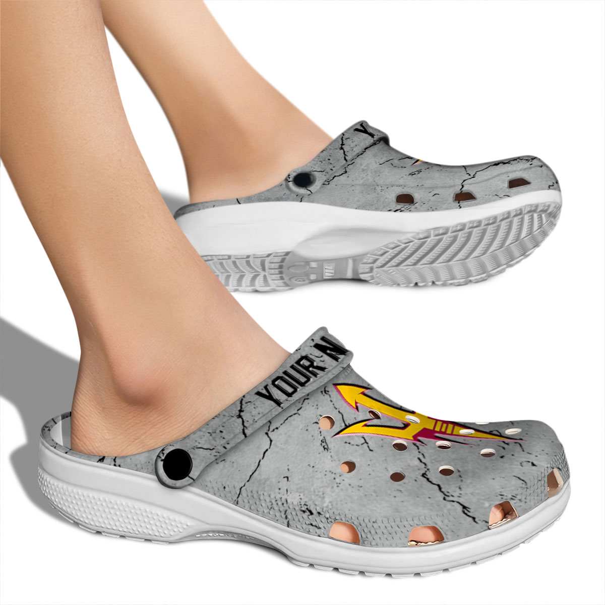 Merchidea Arizona State Sun Devils NCAA Sport Crocs Crocband Clogs Shoes Comfortable For Men Women and Kids
