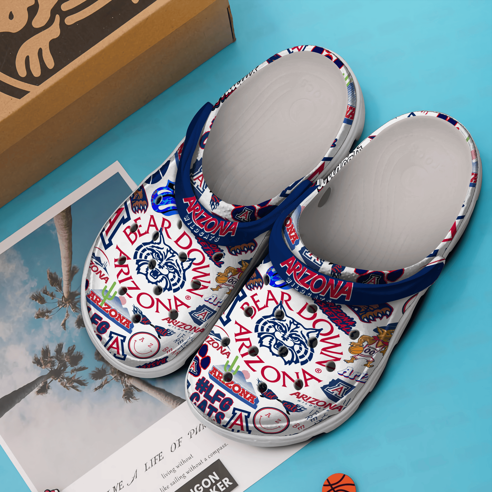 Merchidea Arizona Wildcats NCAA Sport Crocs Crocband Clogs Shoes Comfortable For Men Women and Kids