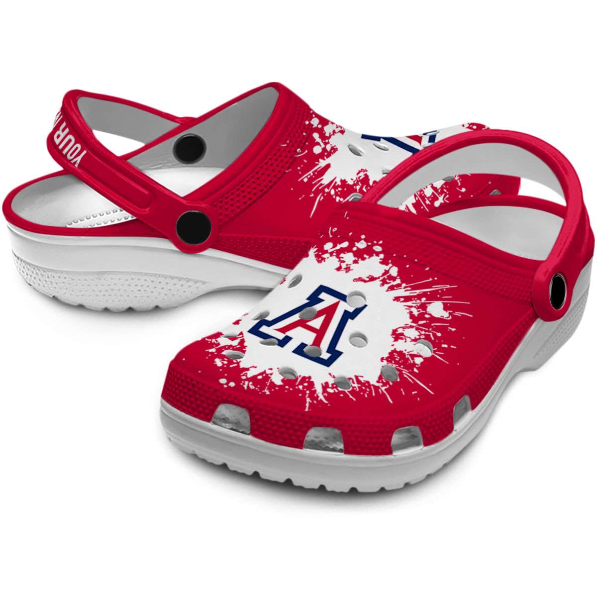 Merchidea Arizona Wildcats NCAA Sport Crocs Crocband Clogs Shoes Comfortable For Men Women and Kids