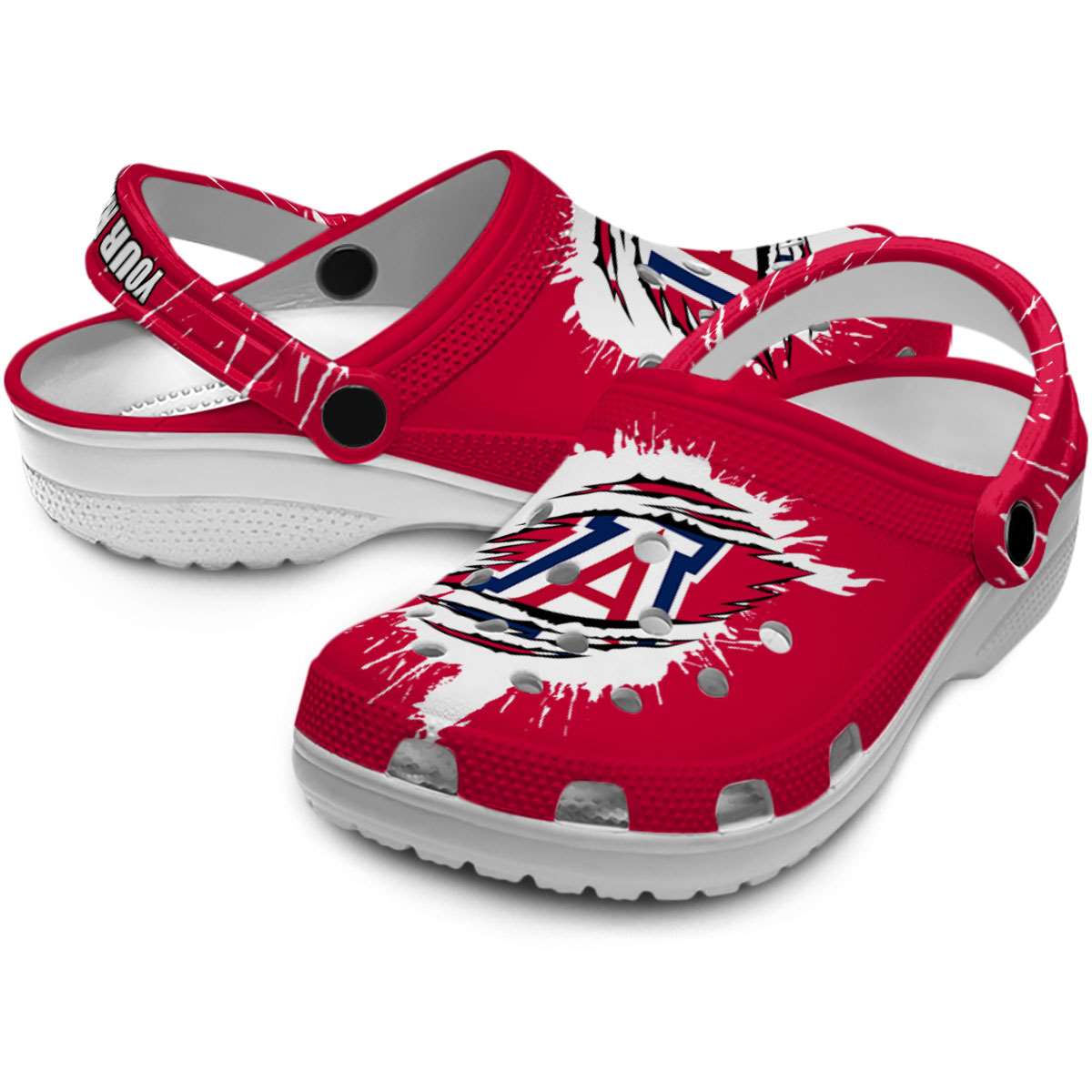 Merchidea Arizona Wildcats NCAA Sport Crocs Crocband Clogs Shoes Comfortable For Men Women and Kids