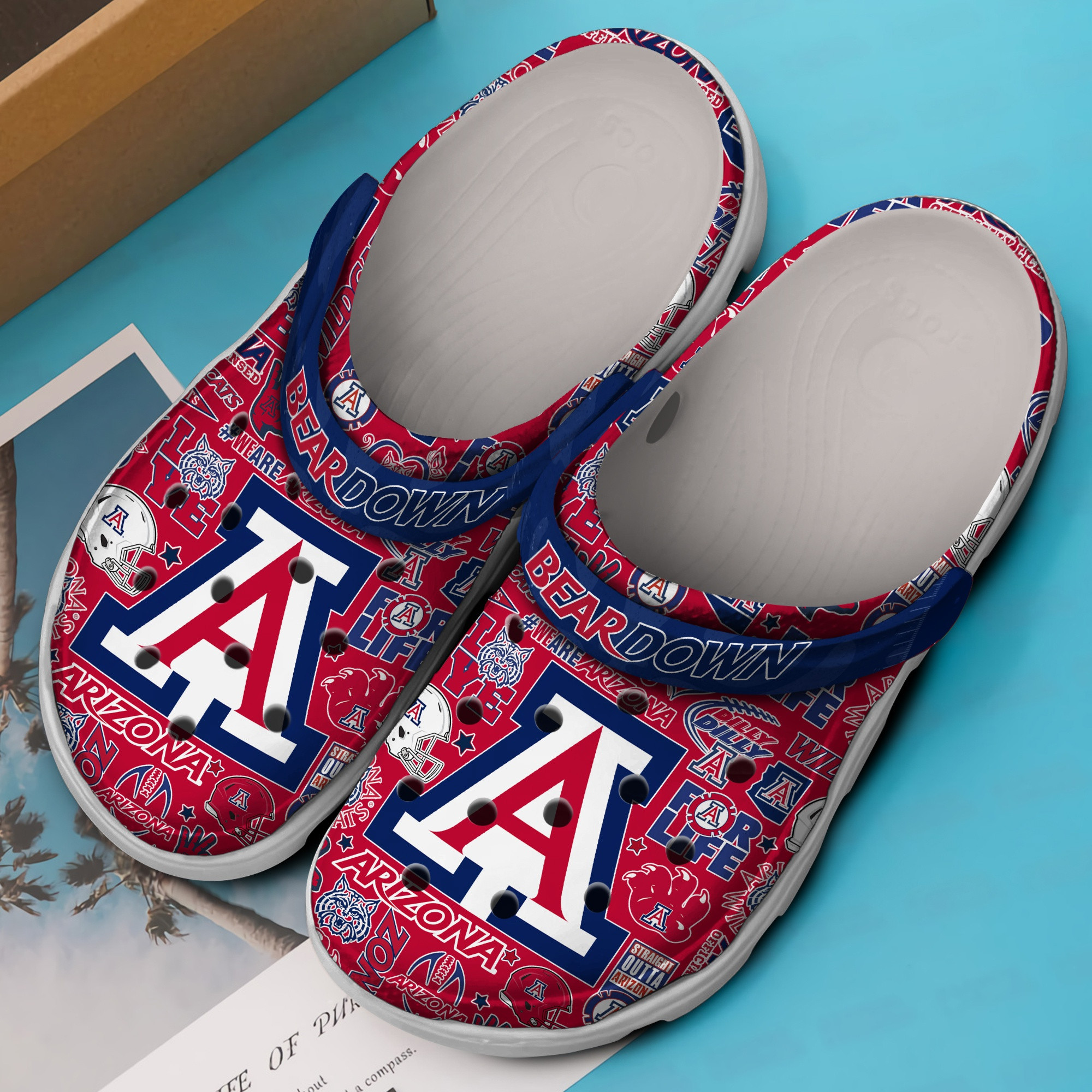 Merchidea Arizona Wildcats NCAA Sport Crocs Crocband Clogs Shoes Comfortable For Men Women and Kids