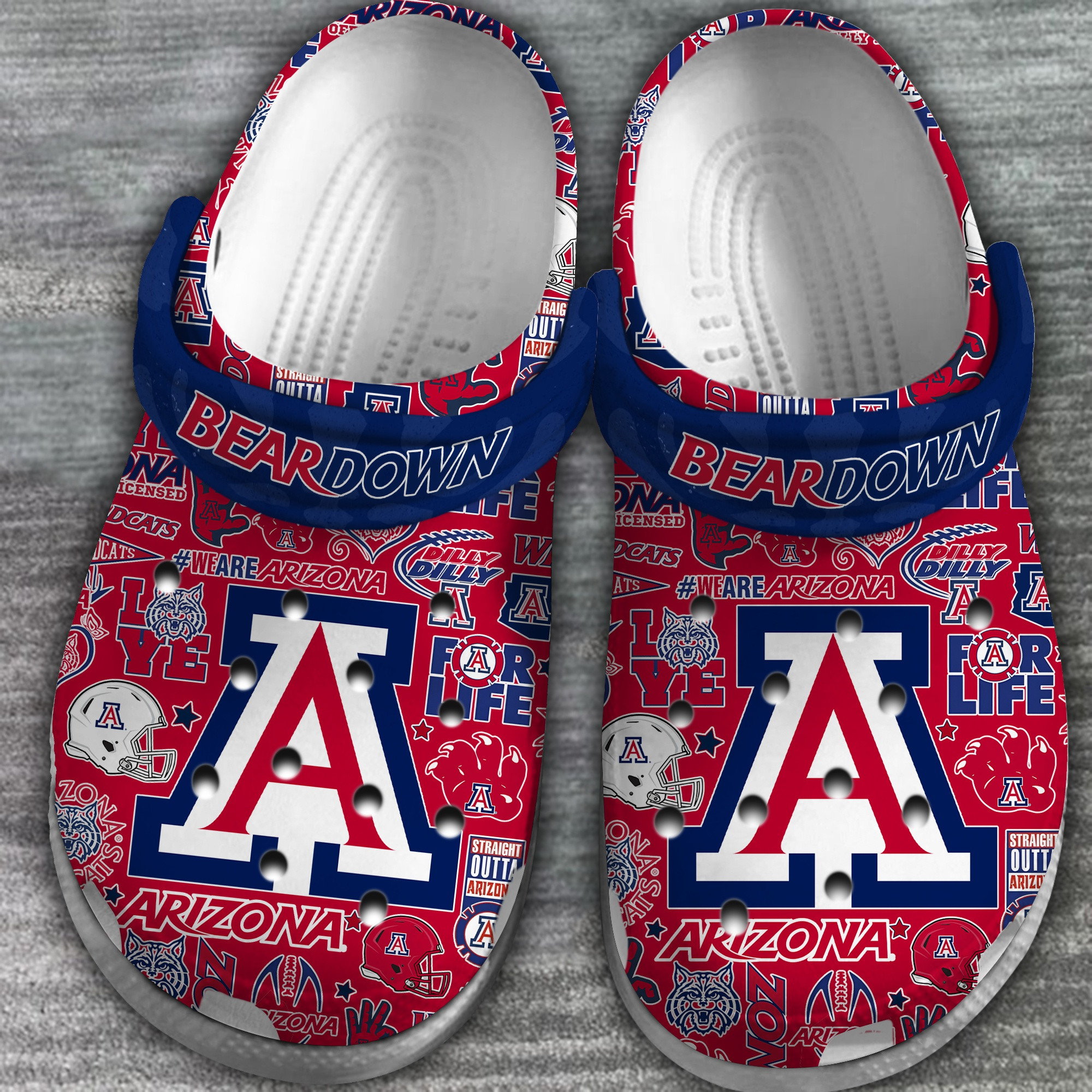 Merchidea Arizona Wildcats NCAA Sport Crocs Crocband Clogs Shoes Comfortable For Men Women and Kids