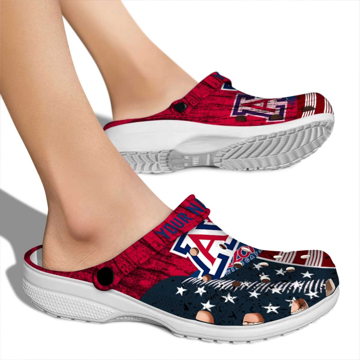 Merchidea Arizona Wildcats NCAA Sport Crocs Crocband Clogs Shoes Comfortable For Men Women and Kids