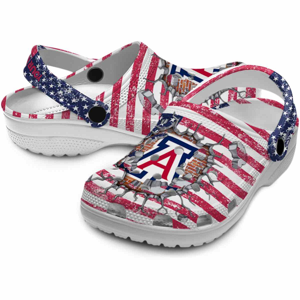 Merchidea Arizona Wildcats NCAA Sport Crocs Crocband Clogs Shoes Comfortable For Men Women and Kids