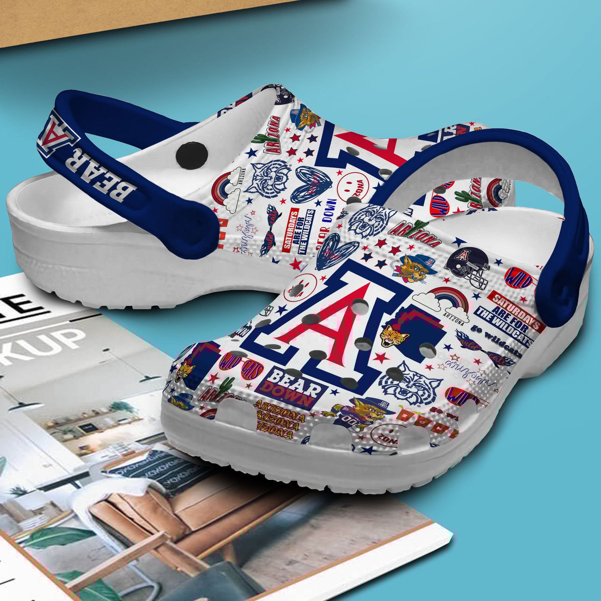Merchidea Arizona Wildcats NCAA Sport Crocs Crocband Clogs Shoes Comfortable For Men Women and Kids
