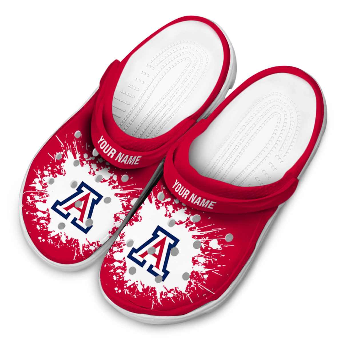 Merchidea Arizona Wildcats NCAA Sport Crocs Crocband Clogs Shoes Comfortable For Men Women and Kids