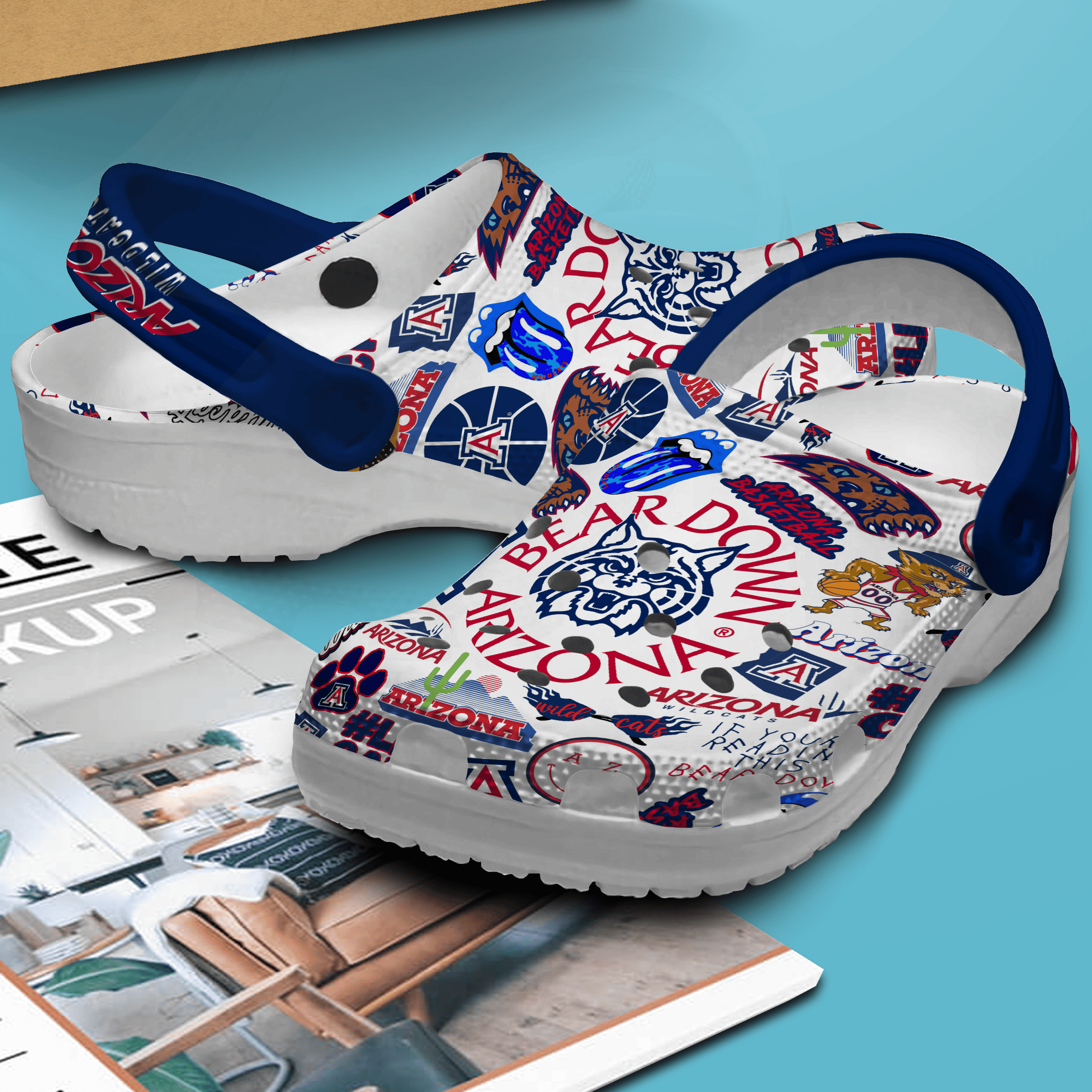 Merchidea Arizona Wildcats NCAA Sport Crocs Crocband Clogs Shoes Comfortable For Men Women and Kids