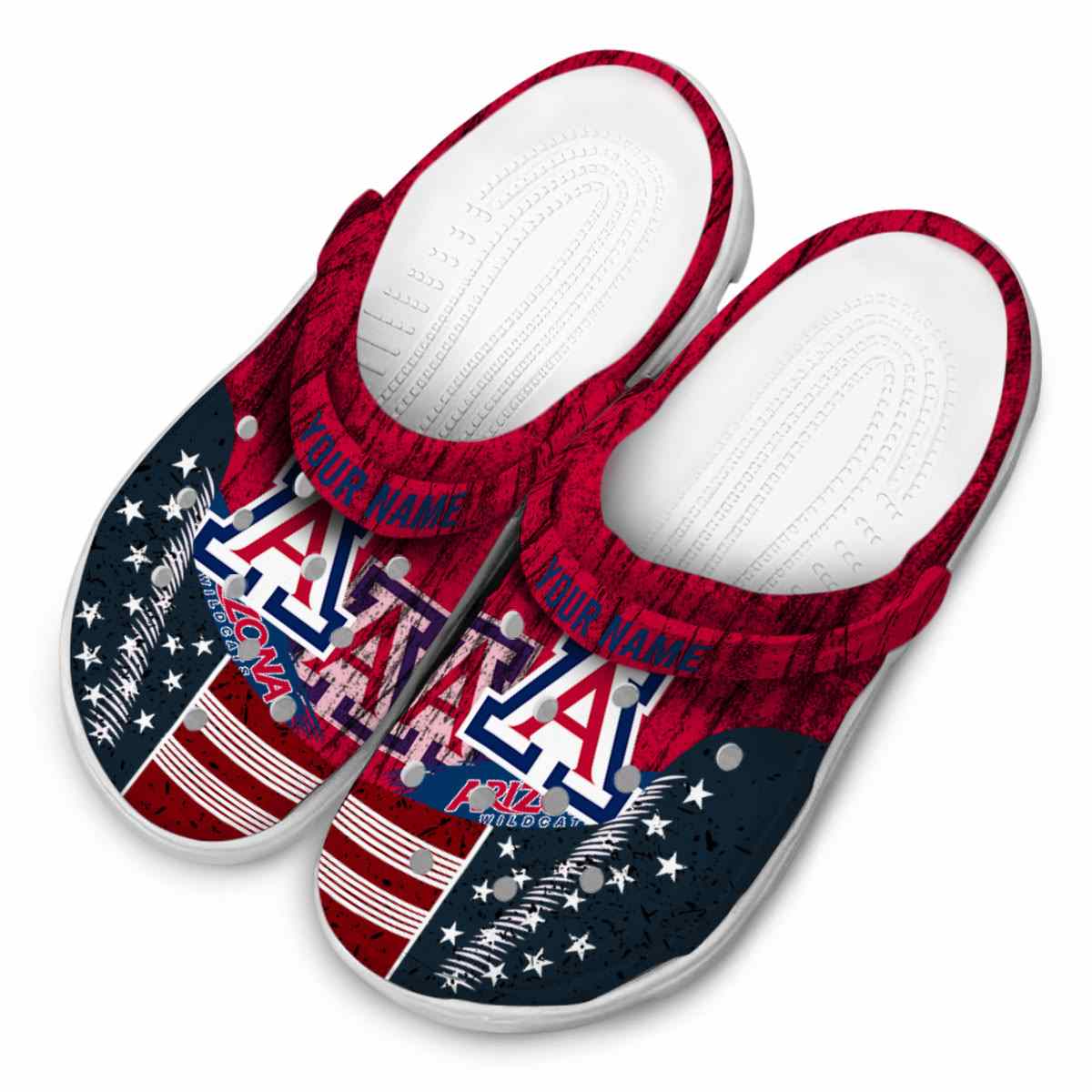 Merchidea Arizona Wildcats NCAA Sport Crocs Crocband Clogs Shoes Comfortable For Men Women and Kids