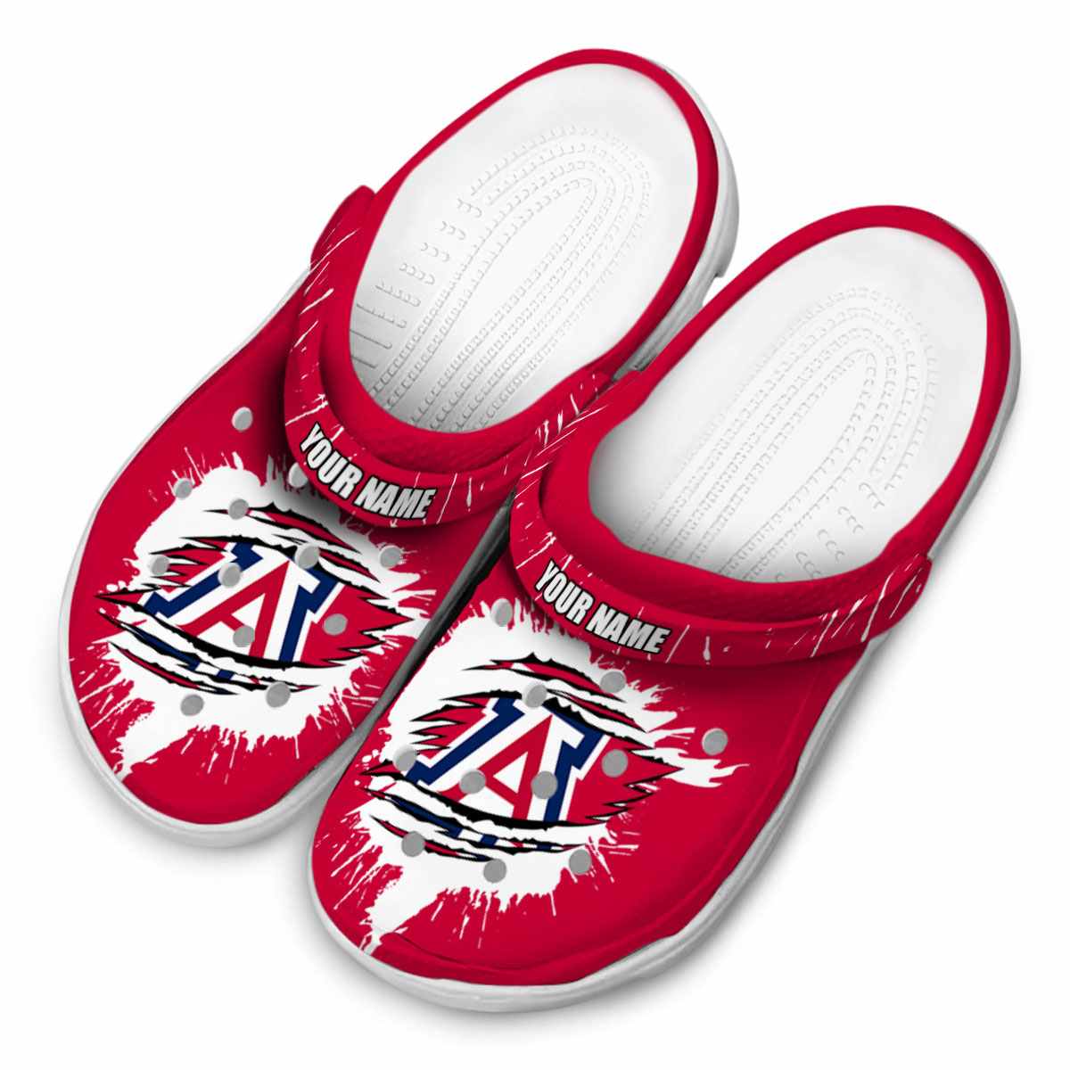 Merchidea Arizona Wildcats NCAA Sport Crocs Crocband Clogs Shoes Comfortable For Men Women and Kids