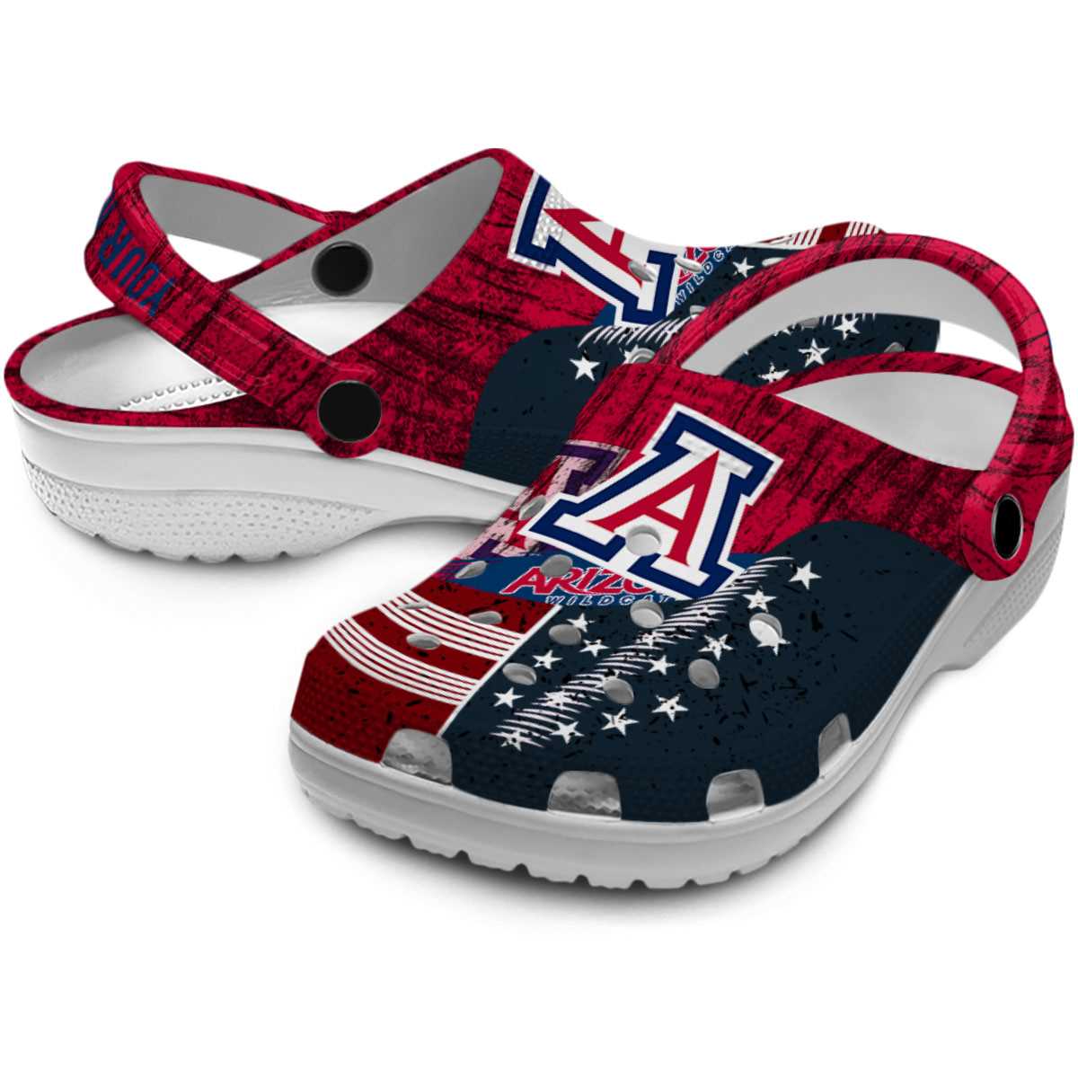 Merchidea Arizona Wildcats NCAA Sport Crocs Crocband Clogs Shoes Comfortable For Men Women and Kids