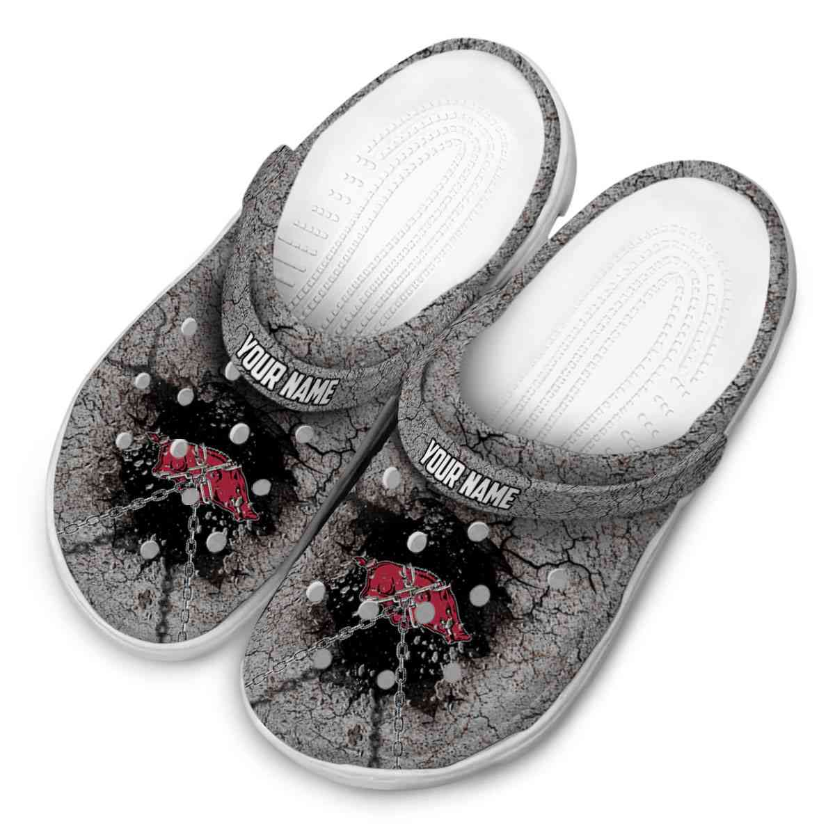 Merchidea Arkansas Razorbacks NCAA Sport Crocs Crocband Clogs Shoes Comfortable For Men Women and Kids