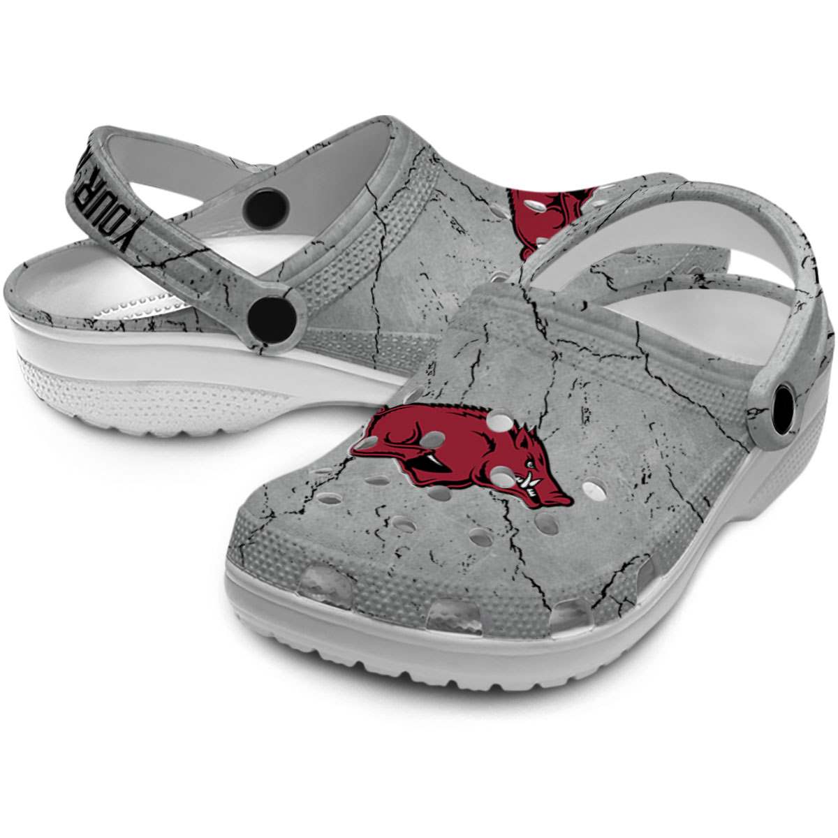 Merchidea Arkansas Razorbacks NCAA Sport Crocs Crocband Clogs Shoes Comfortable For Men Women and Kids