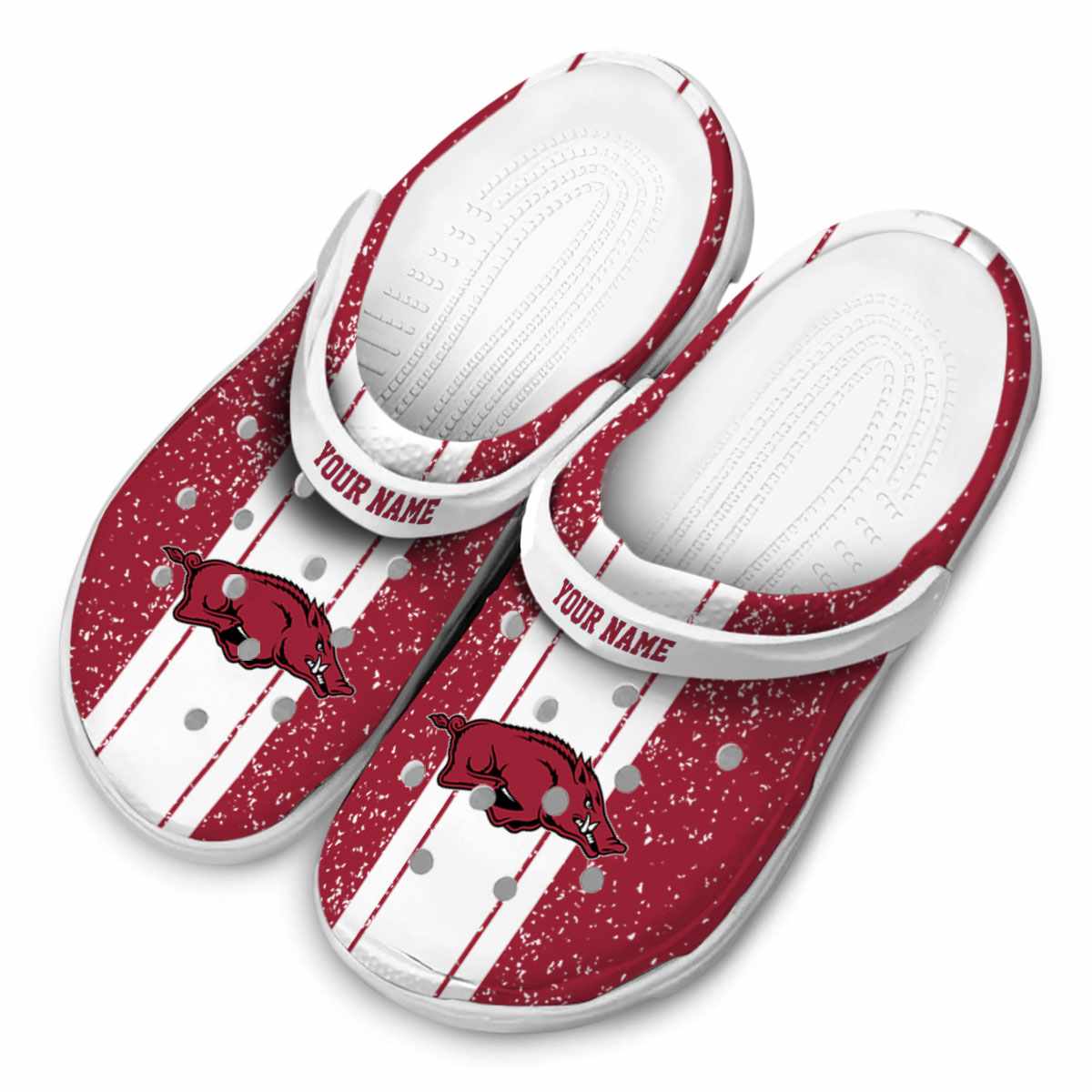 Merchidea Arkansas Razorbacks NCAA Sport Crocs Crocband Clogs Shoes Comfortable For Men Women and Kids
