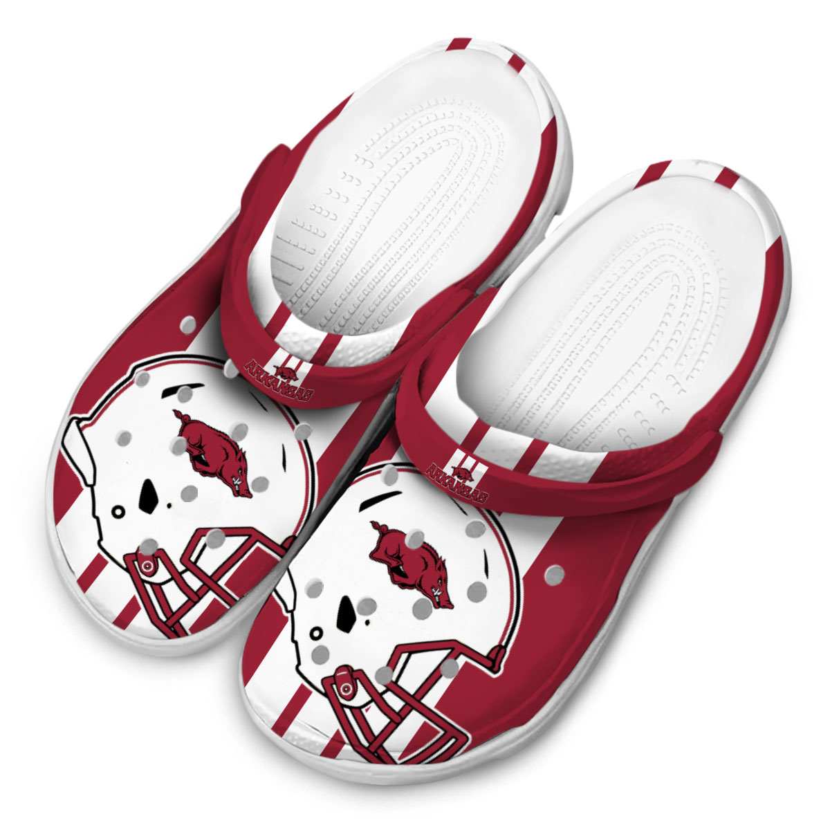 Merchidea Arkansas Razorbacks NCAA Sport Crocs Crocband Clogs Shoes Comfortable For Men Women and Kids
