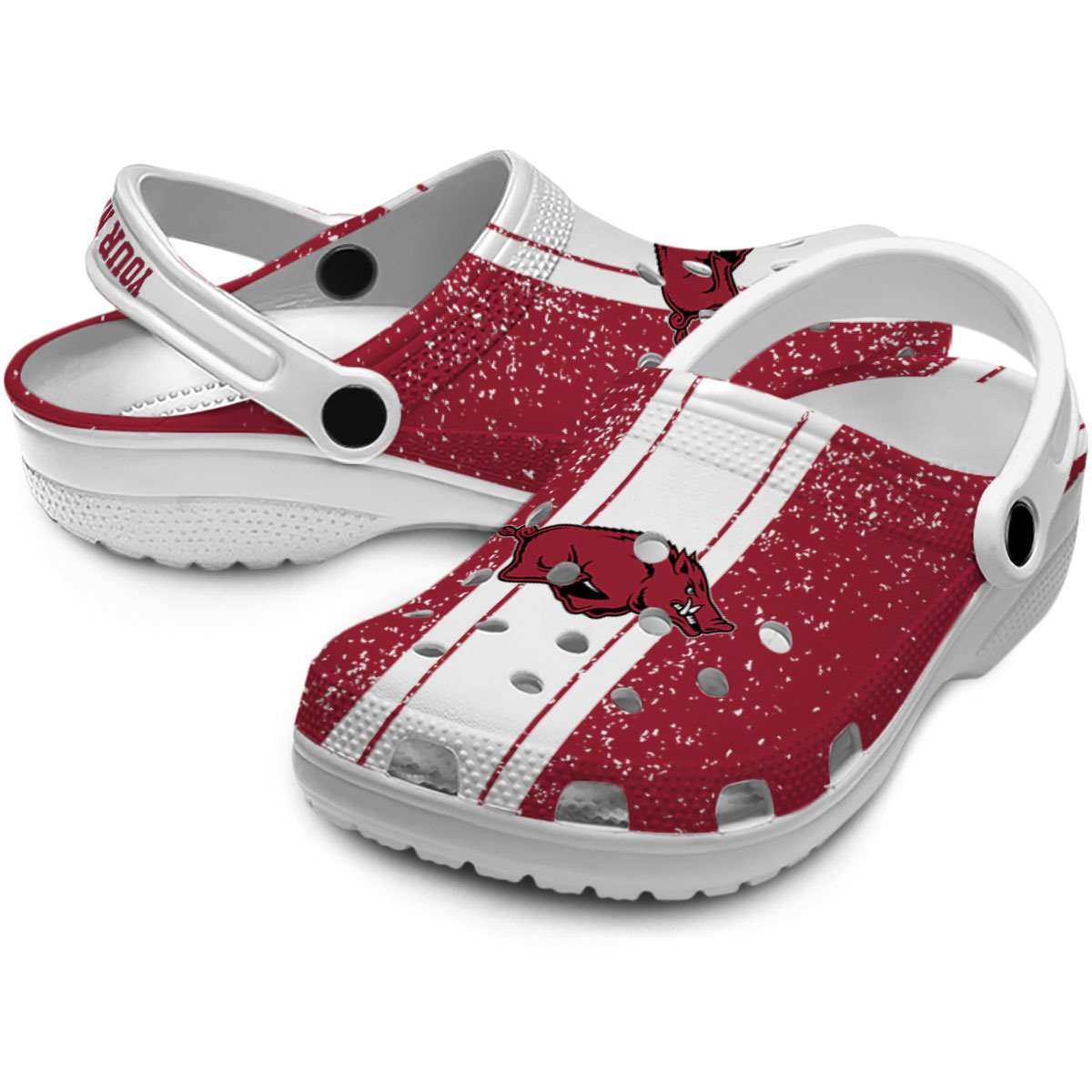 Merchidea Arkansas Razorbacks NCAA Sport Crocs Crocband Clogs Shoes Comfortable For Men Women and Kids