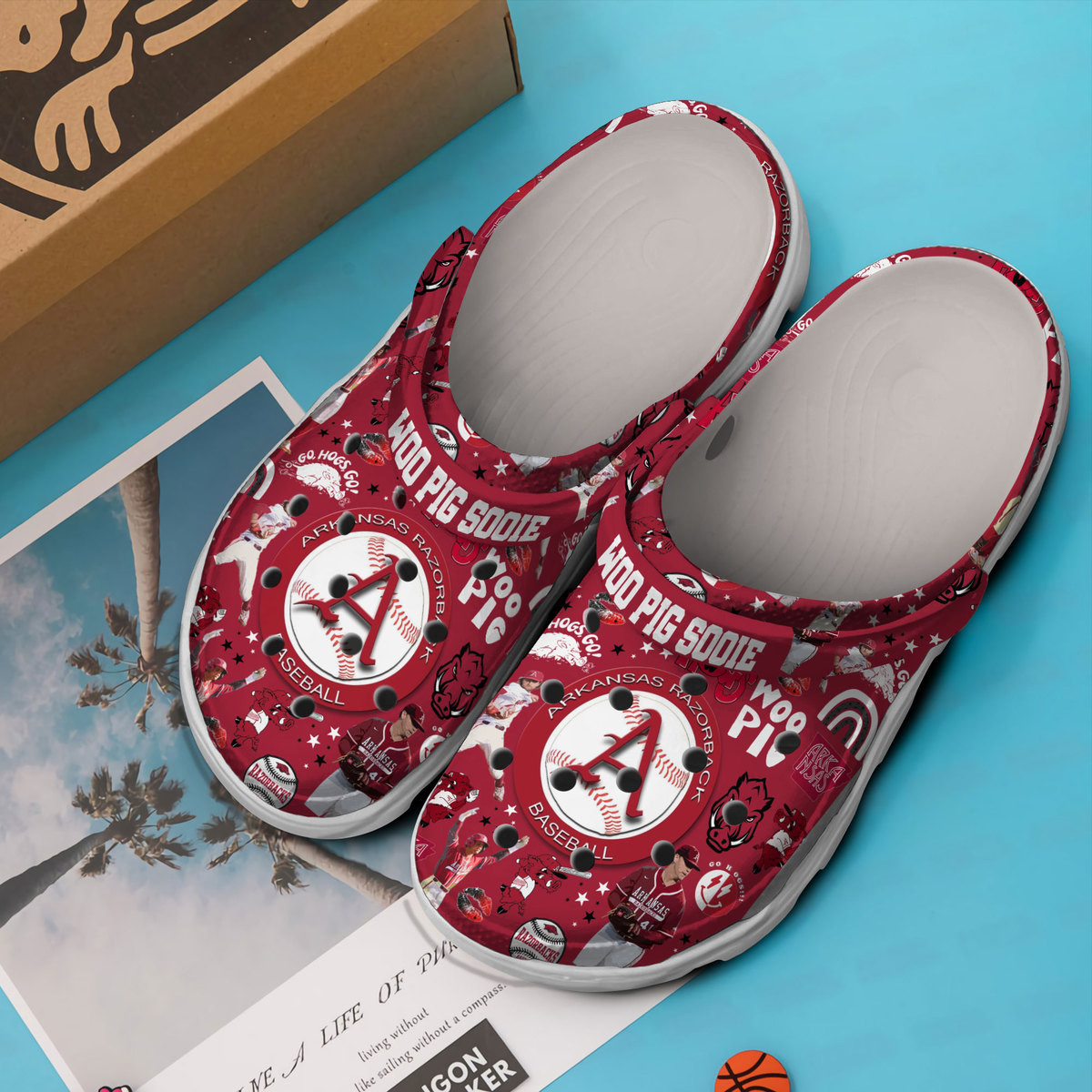 Merchidea Arkansas Razorbacks NCAA Sport Crocs Crocband Clogs Shoes Comfortable For Men Women and Kids