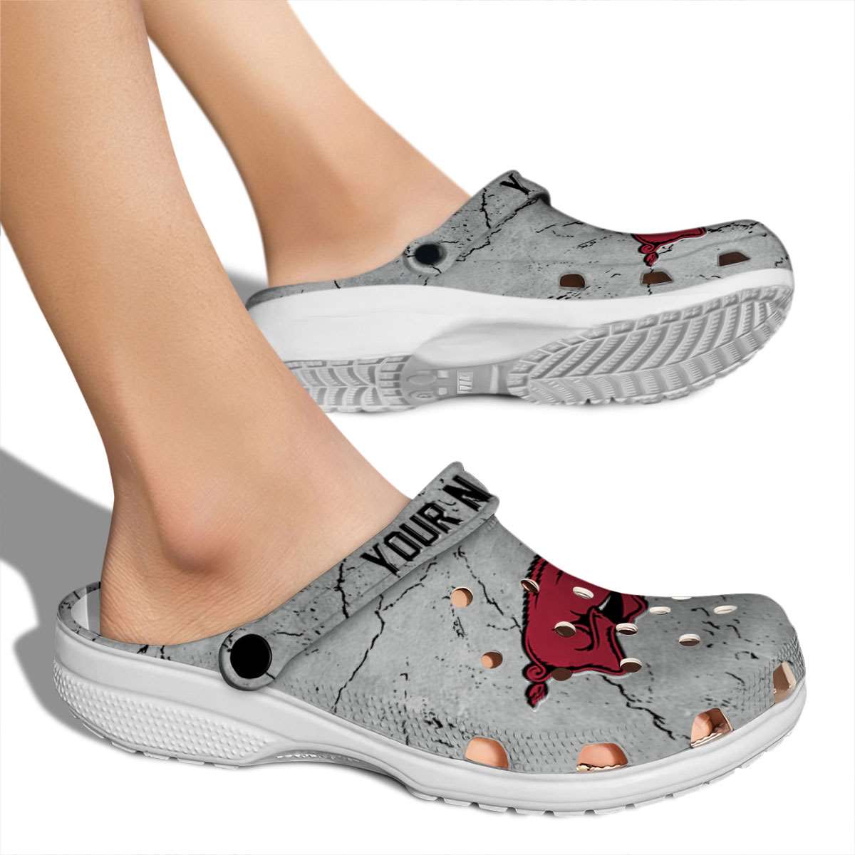 Merchidea Arkansas Razorbacks NCAA Sport Crocs Crocband Clogs Shoes Comfortable For Men Women and Kids