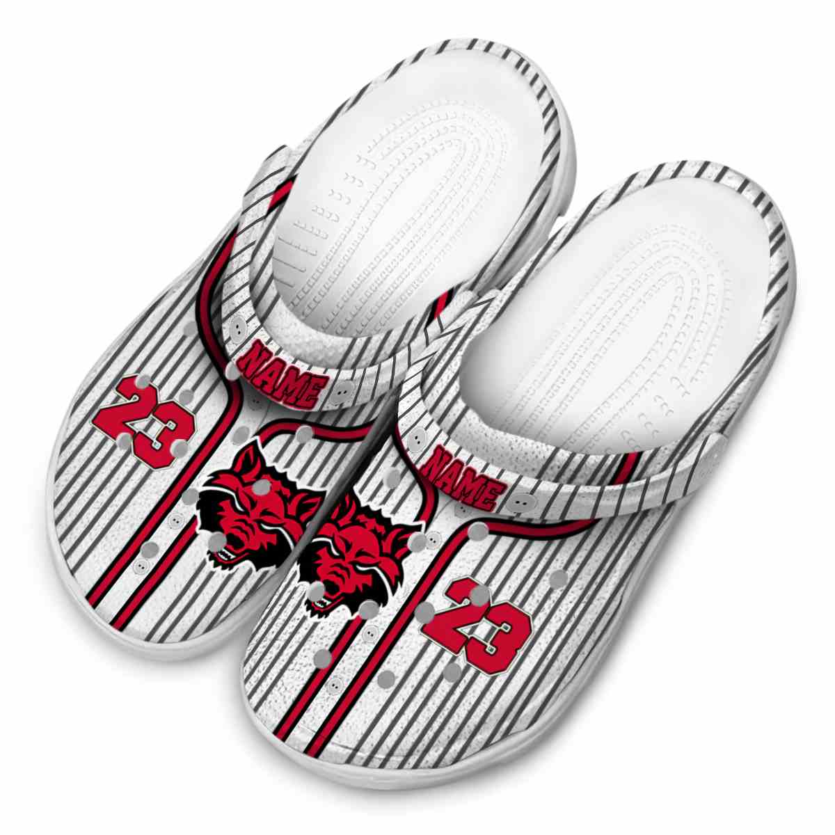 Merchidea Arkansas State Red Wolves NCAA Sport Crocs Crocband Clogs Shoes Comfortable For Men Women and Kids