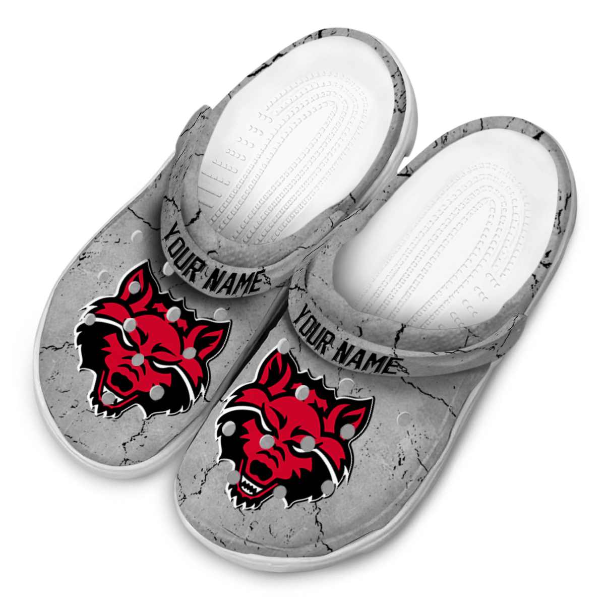 Merchidea Arkansas State Red Wolves NCAA Sport Crocs Crocband Clogs Shoes Comfortable For Men Women and Kids
