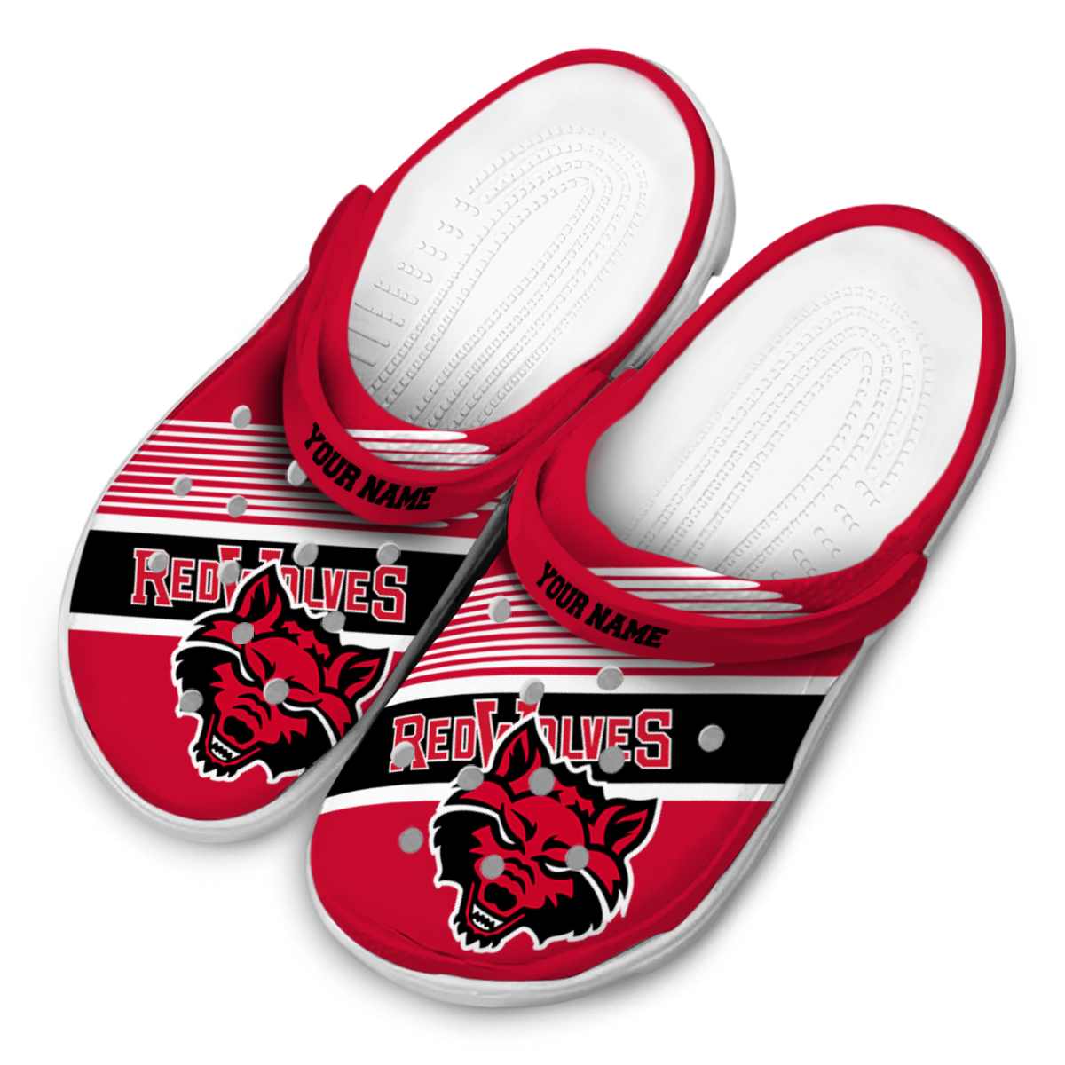 Merchidea Arkansas State Red Wolves NCAA Sport Crocs Crocband Clogs Shoes Comfortable For Men Women and Kids