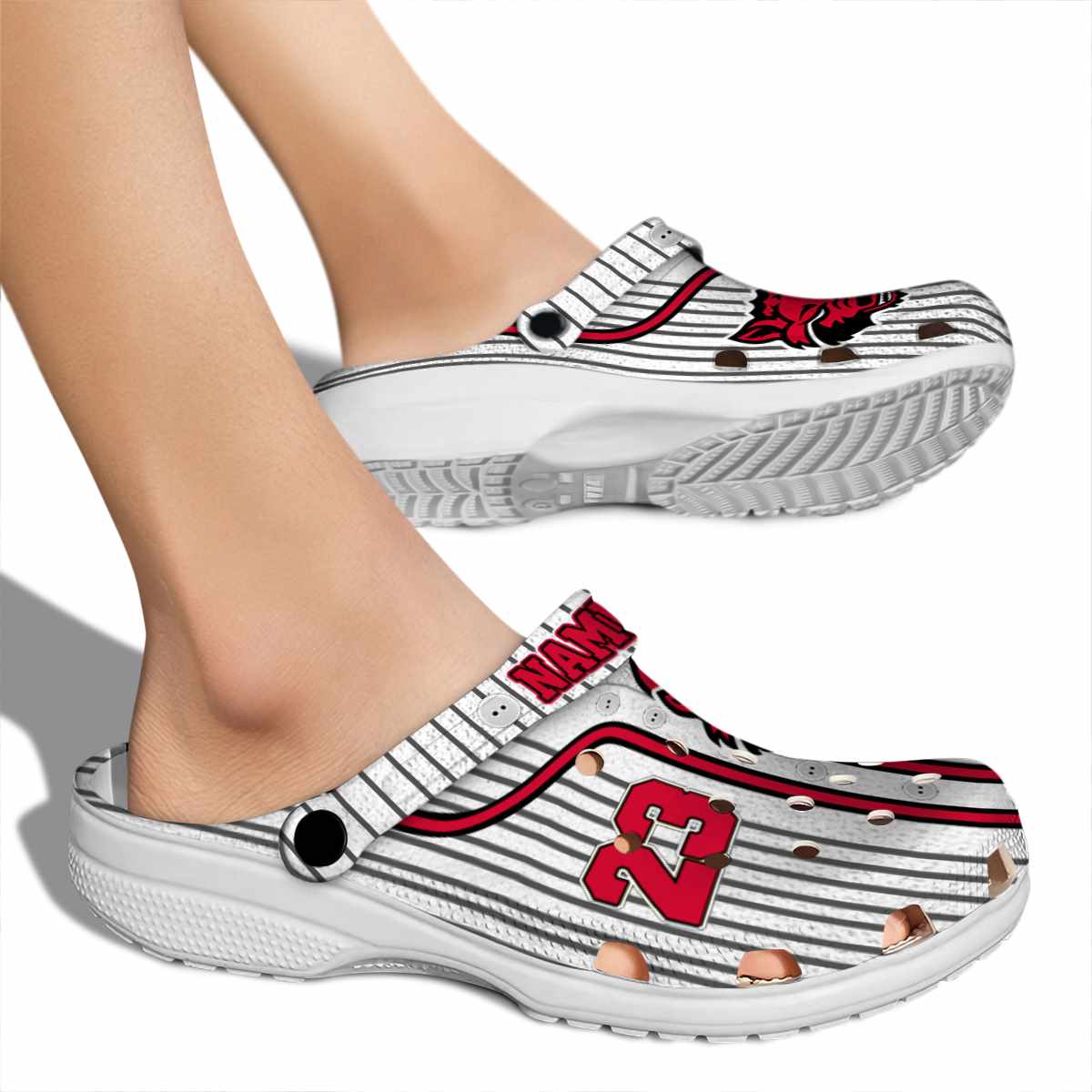 Merchidea Arkansas State Red Wolves NCAA Sport Crocs Crocband Clogs Shoes Comfortable For Men Women and Kids