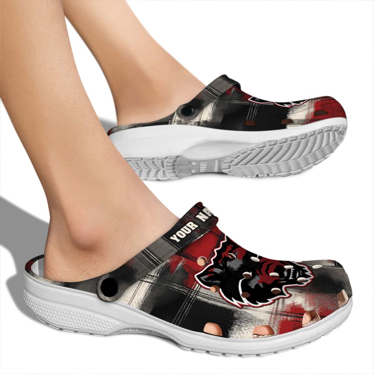 Merchidea Arkansas State Red Wolves NCAA Sport Crocs Crocband Clogs Shoes Comfortable For Men Women and Kids